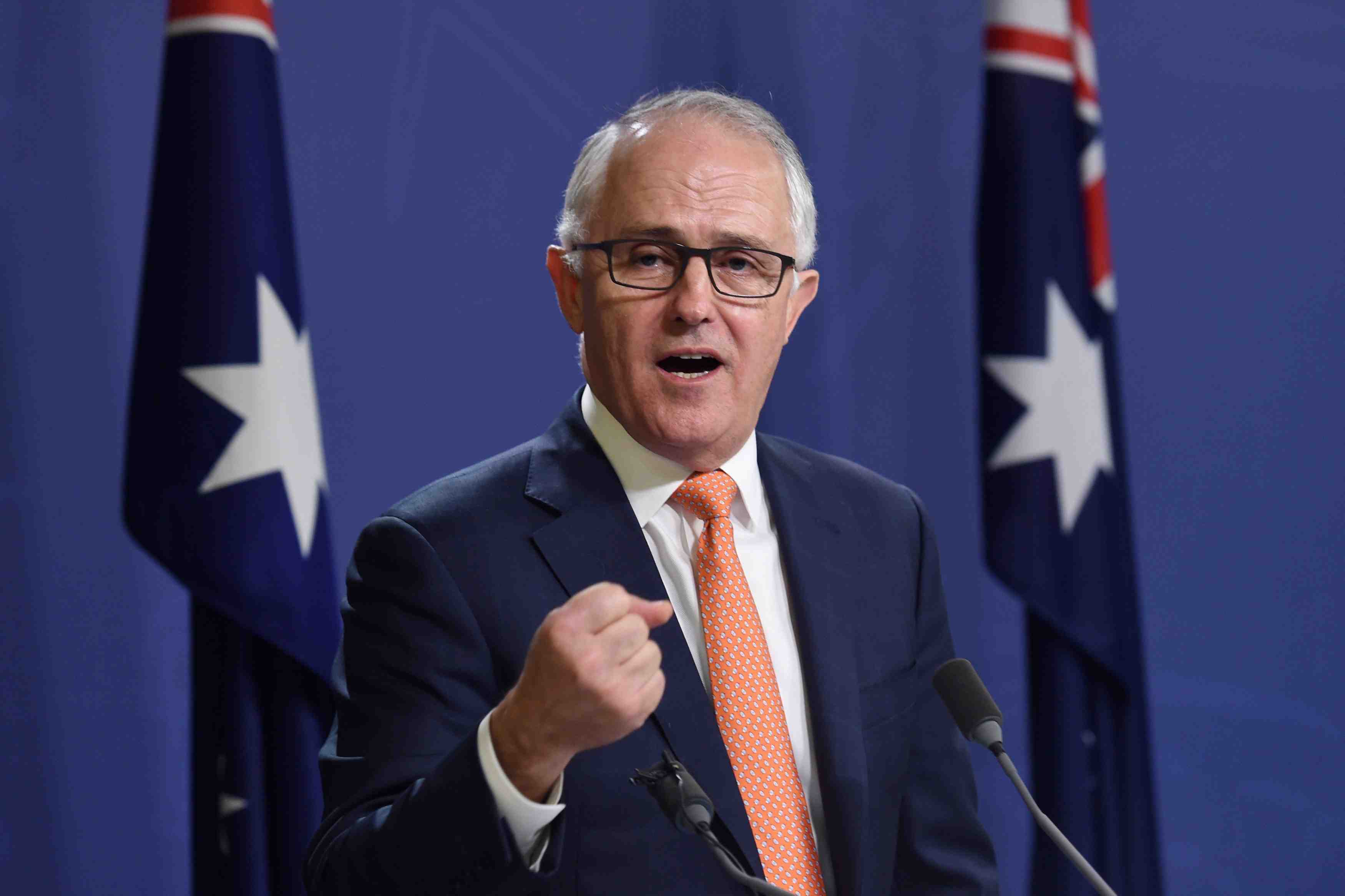 Malcolm turnbull, premier ministre australien, a annonce sa victoire