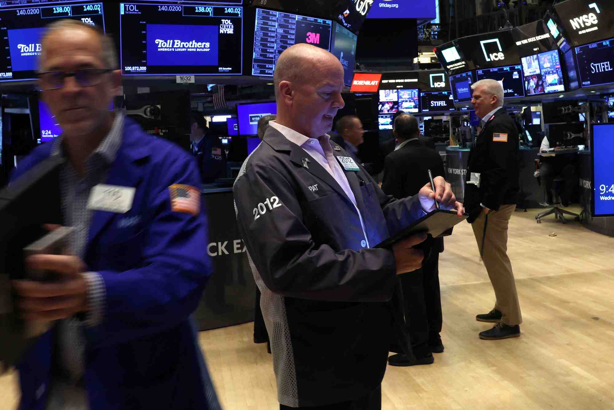 Traders a la bourse de new york (nyse)