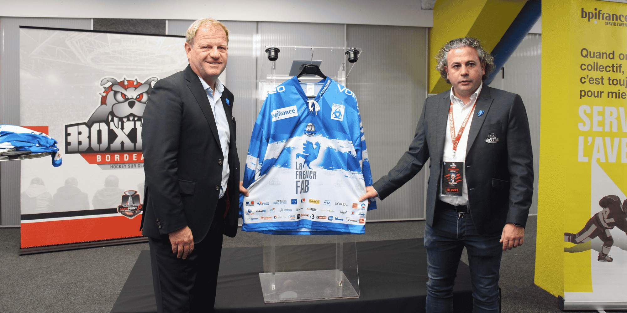 Patrice Begay, directeur exécutif et communication Bpifrance, et Thierry Parienty, président du Club des Boxers.
