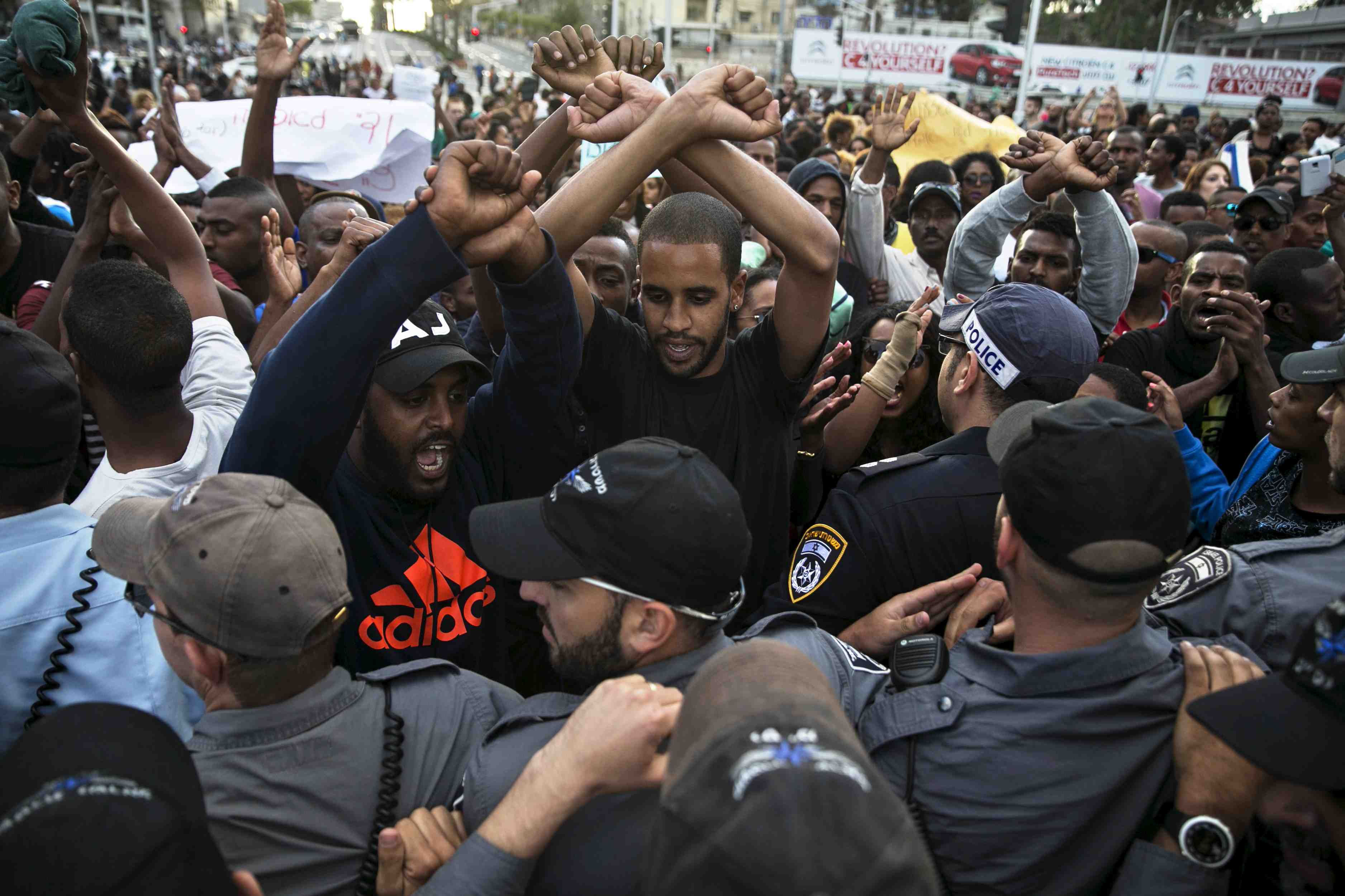 Manifestation de falachas a tel aviv