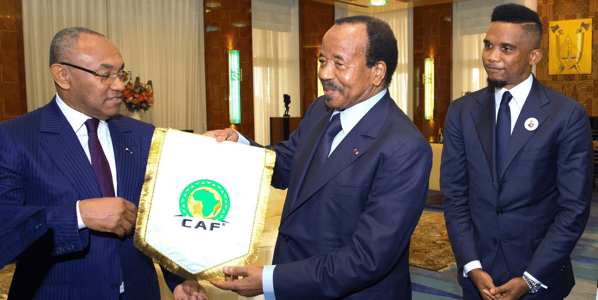 Paul Biya Samuel Eto'o Ahmad Ahmad CAF CAN Cameroun 2019
