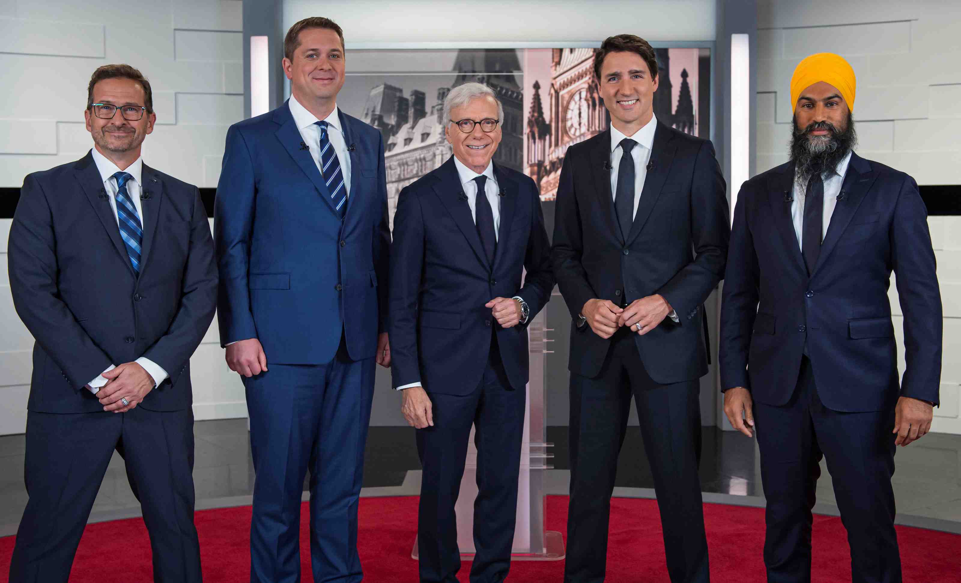 Canada: premier debat avant les elections du 21 octobre, trudeau offensif