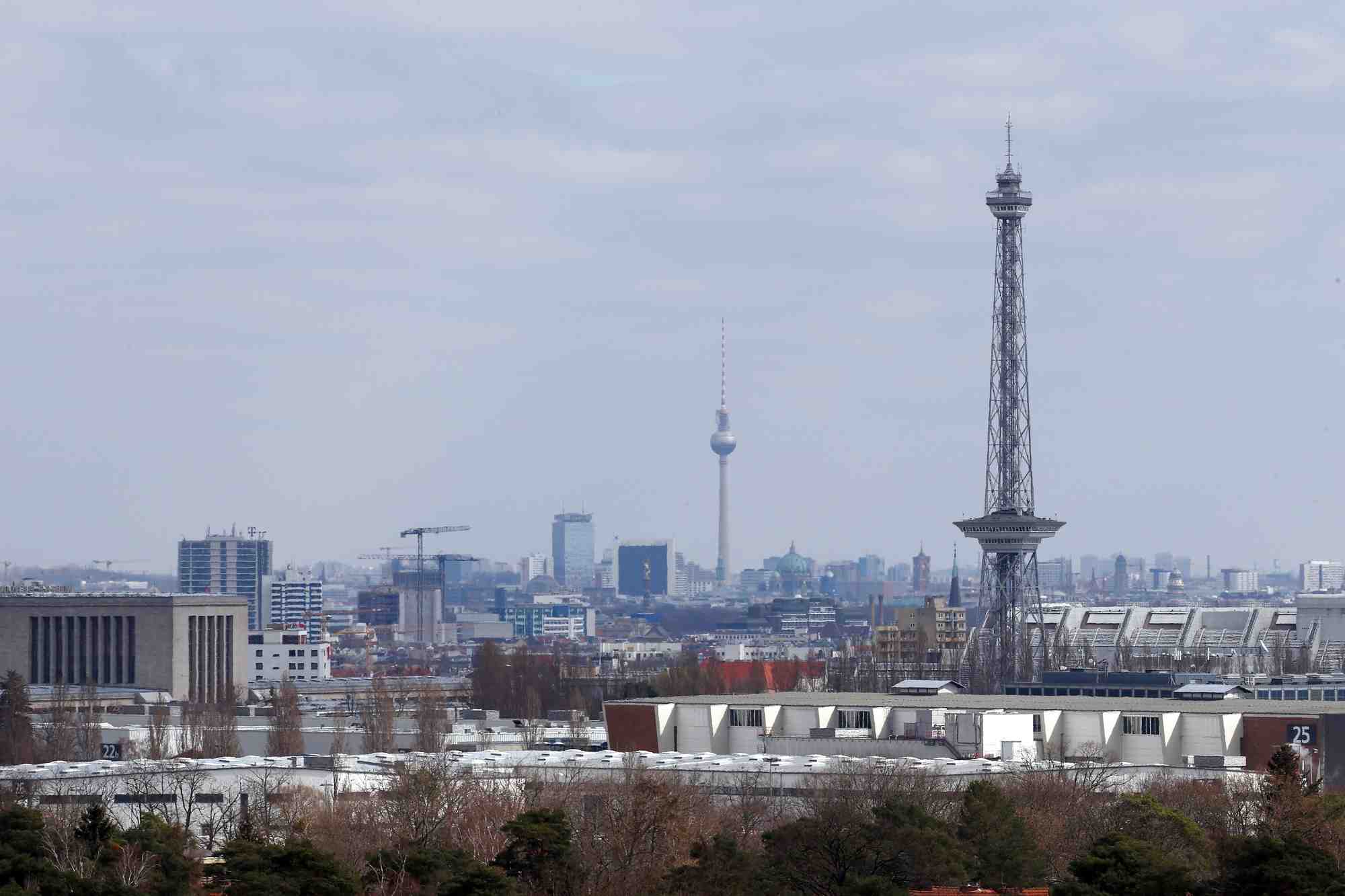 Vue de la skyline de berlin, en allemagne
