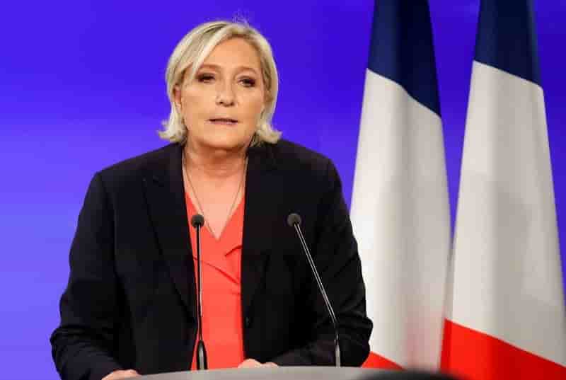 Le pen elue deputee, annonce le fn