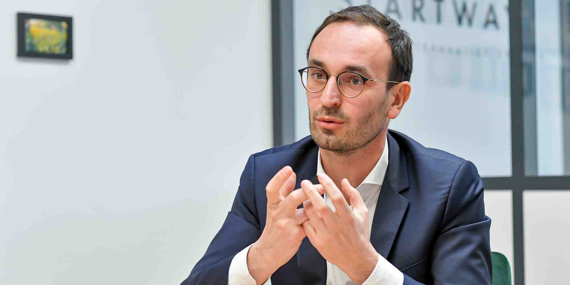 Thomas Cazenave, le candidat de Renouveau Bordeaux, investi par LREM, à l'élection municipale à Bordeaux.