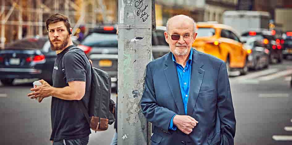 Salman Rushdie, écrivain américano-britannique d'origine indienne.