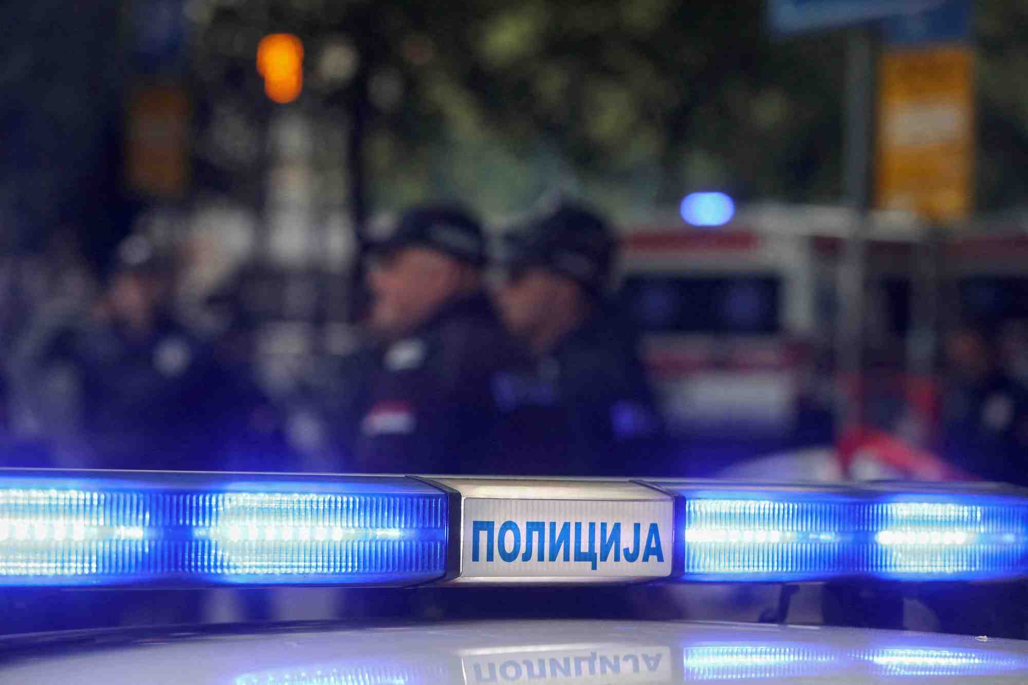 Une voiture de police a belgrade, en serbie
