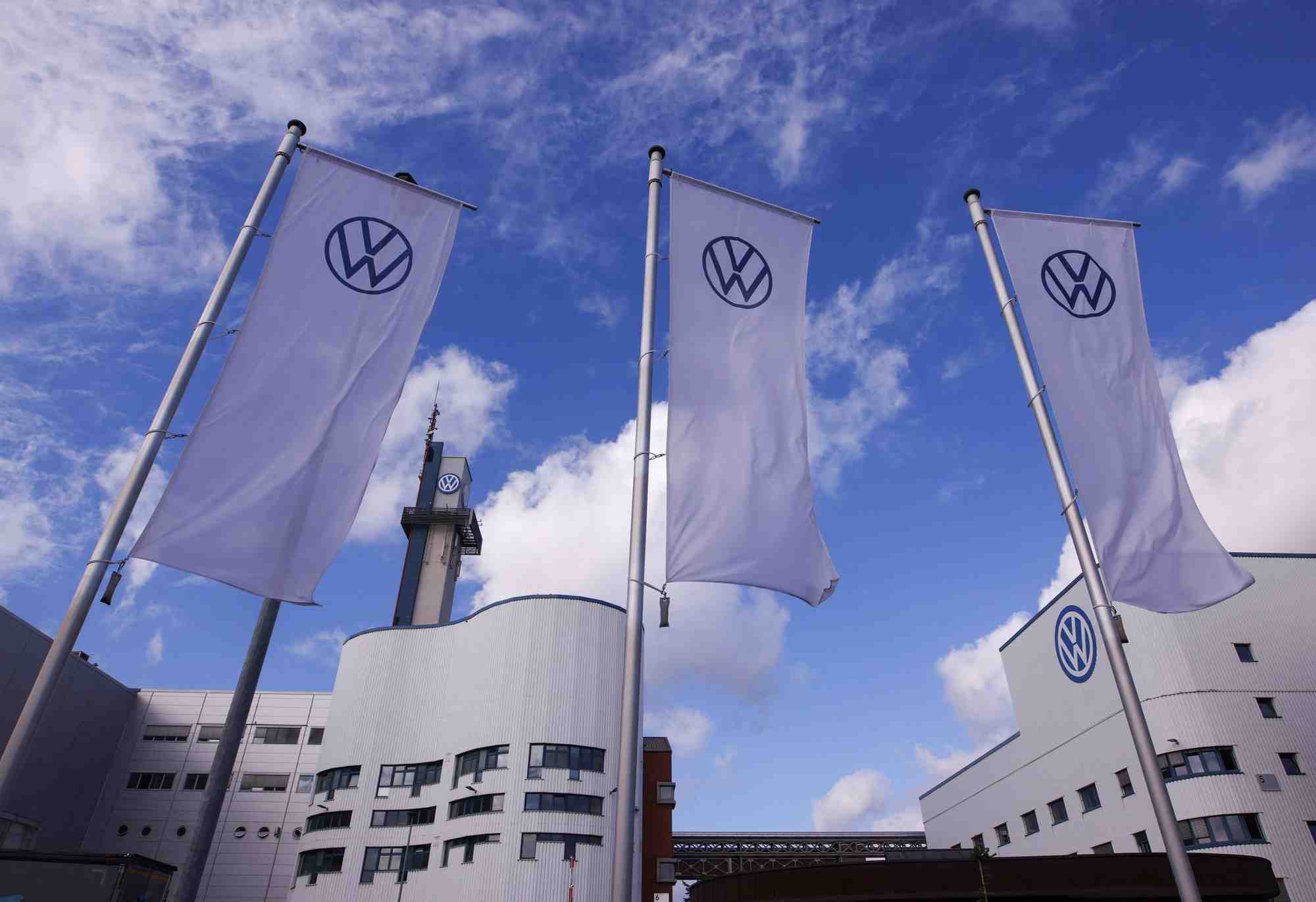 Une vue de l'usine de volkswagen a osnabruck