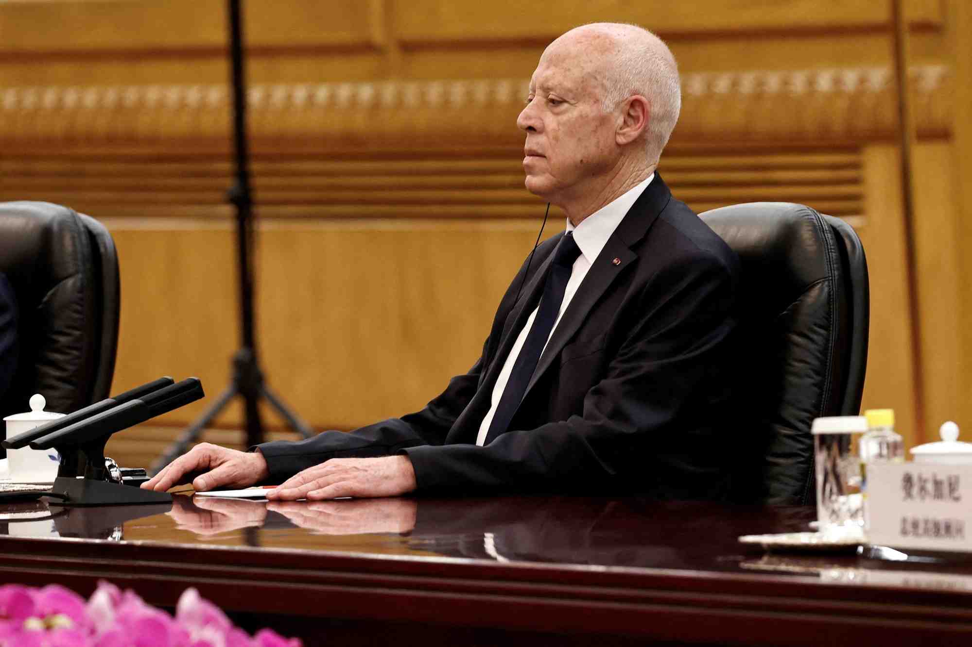 Le president tunisien kais saied