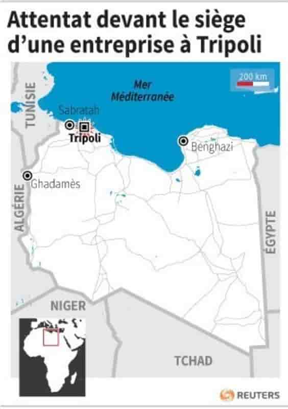 Attentat devant le siege d’une entreprise a tripoli