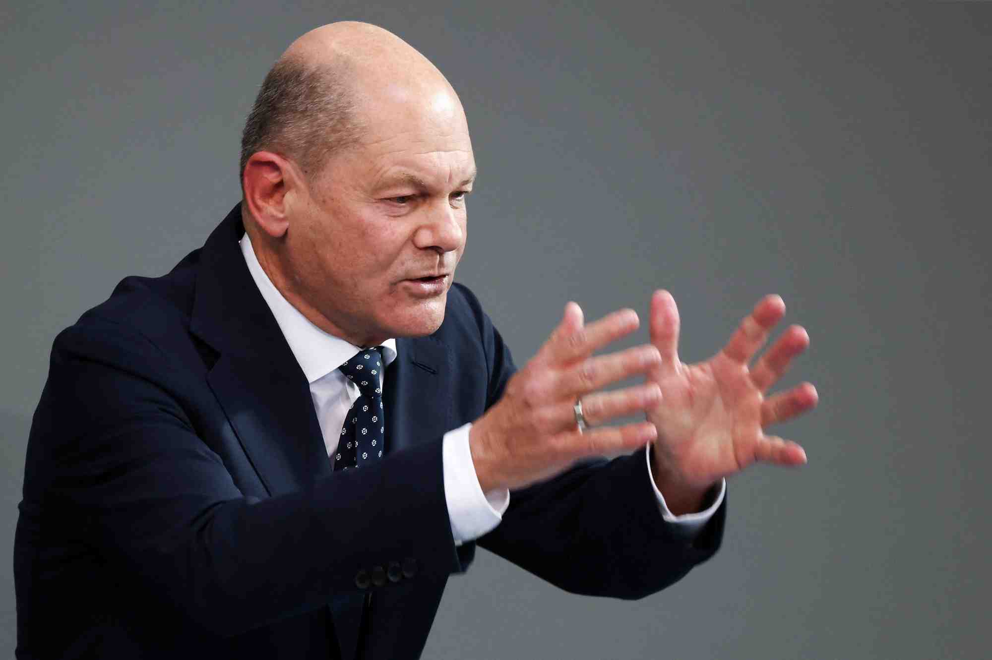 Le chancelier allemand olaf scholz
