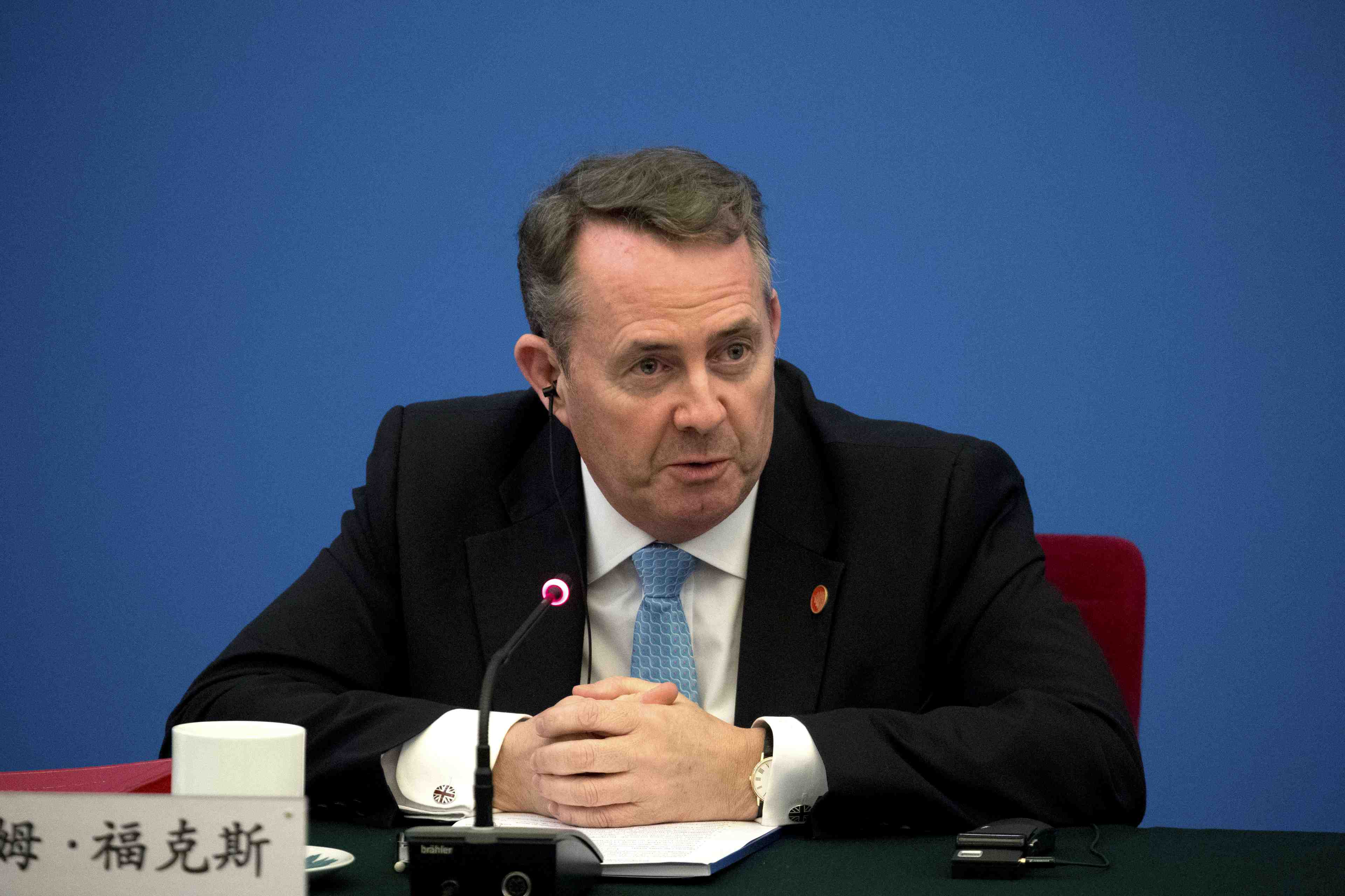 Liam fox ne veut pas d'union douaniere avec l'ue apres le brexit