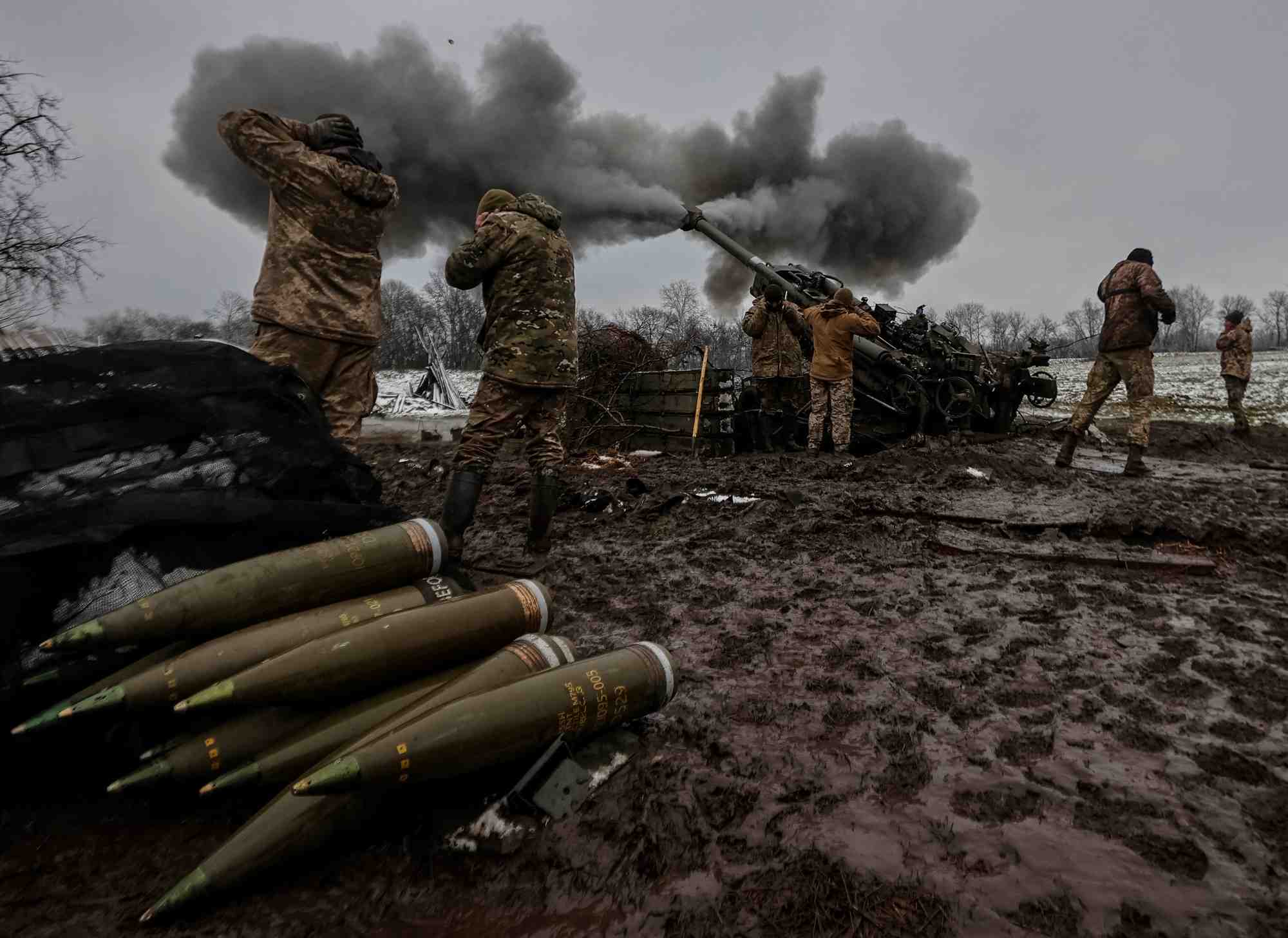 Des soldats russes sur le front ouvert en Ukraine.