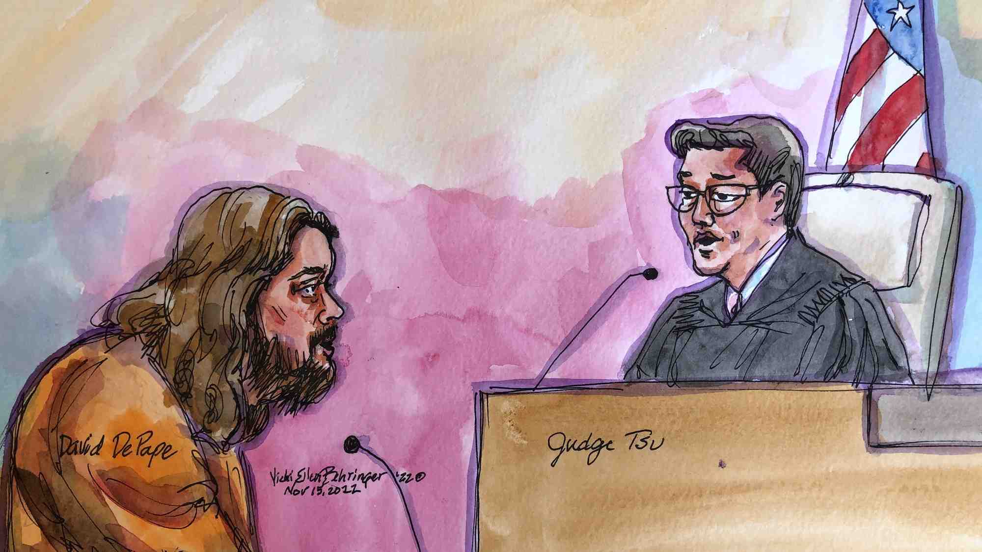 David wayne depape devant le tribunal federal de san francisco