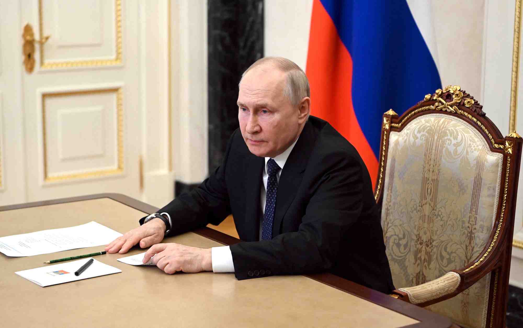 Le president russe vladimir poutine a moscou, en russie