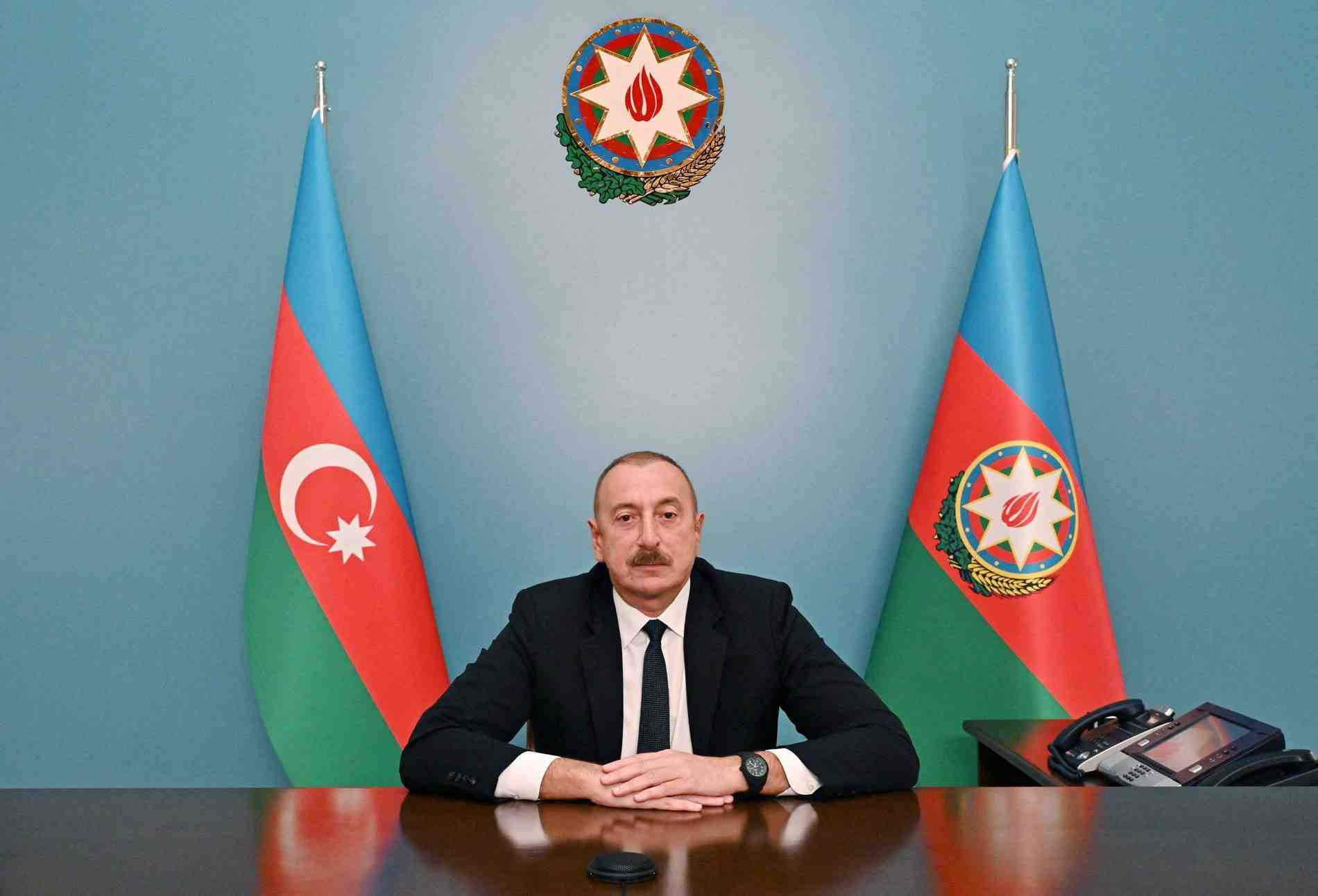 Le president azerbaidjanais aliev s'adresse a la nation