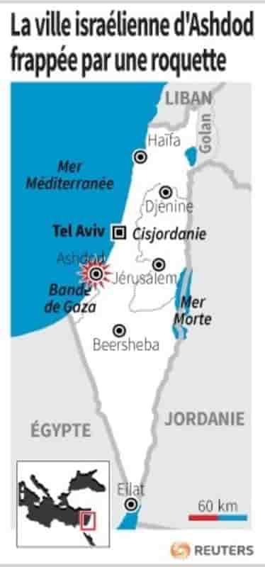 Une roquette tirée de Gaza frappe une synagogue, trois blessés