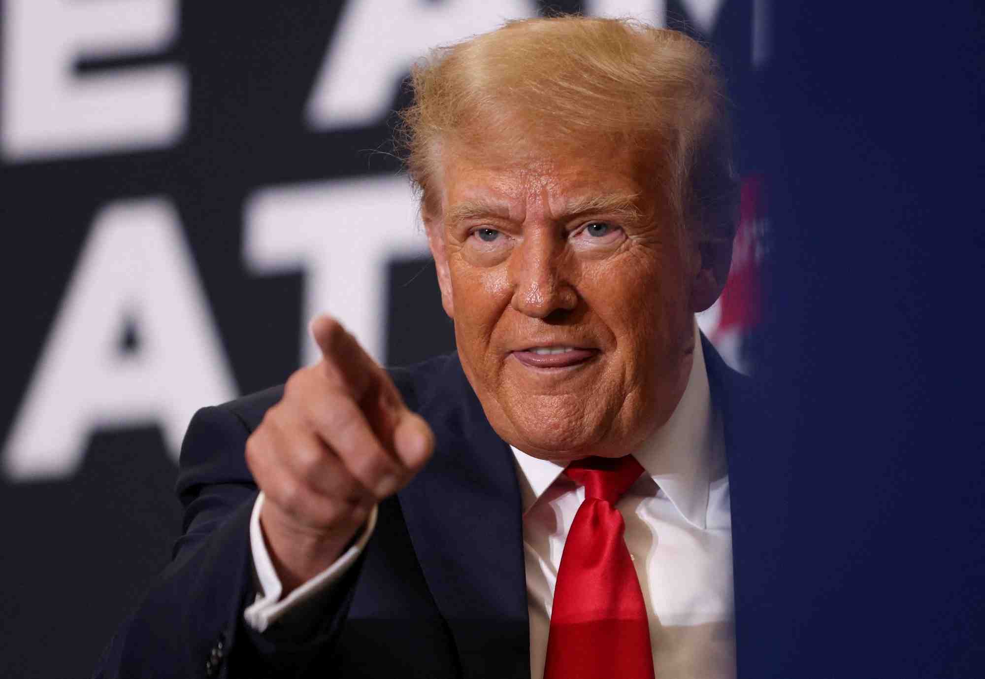Le candidat republicain a la presidentielle et ancien president americain donald trump
