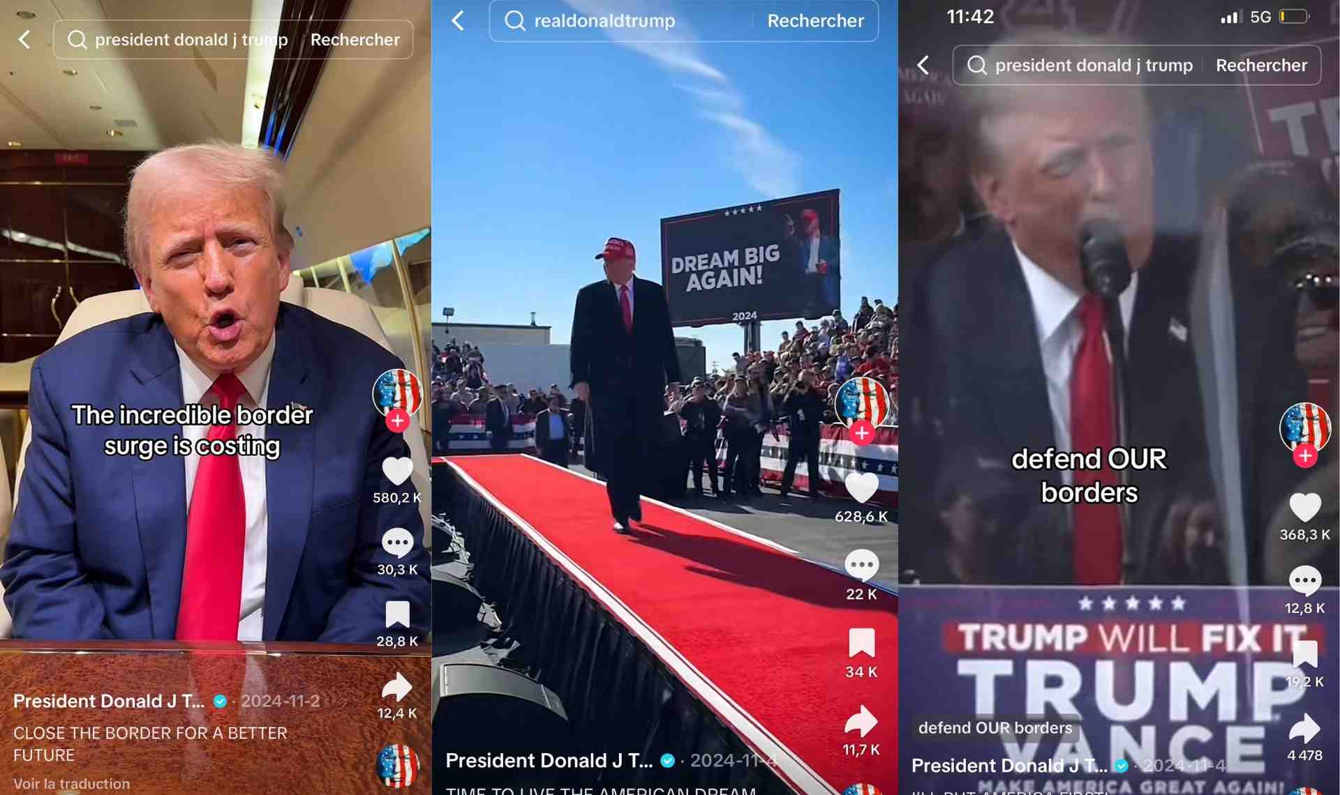 Sur  TikTok, Trump est suivi par 14 millions d'abonnés