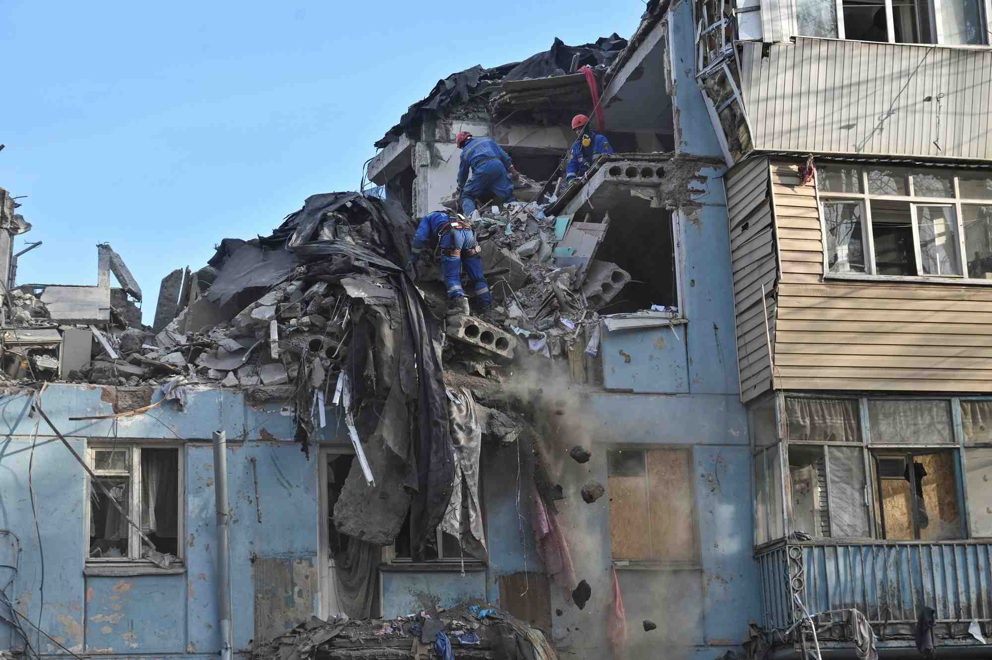 Consequences d'une frappe de missile russe a zaporijjia
