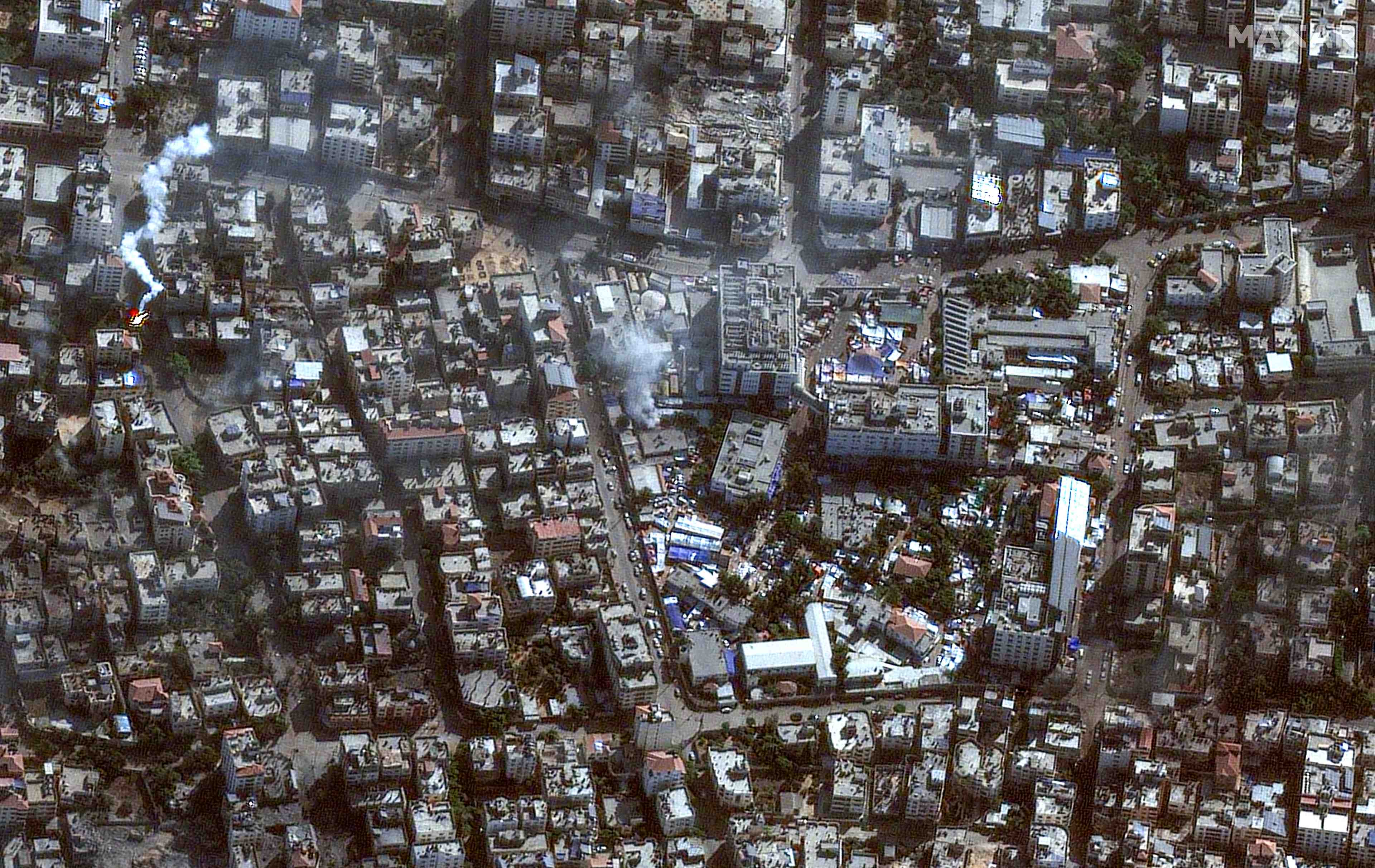 Photo d'archives : une image satellite montre l'hopital al-chifa