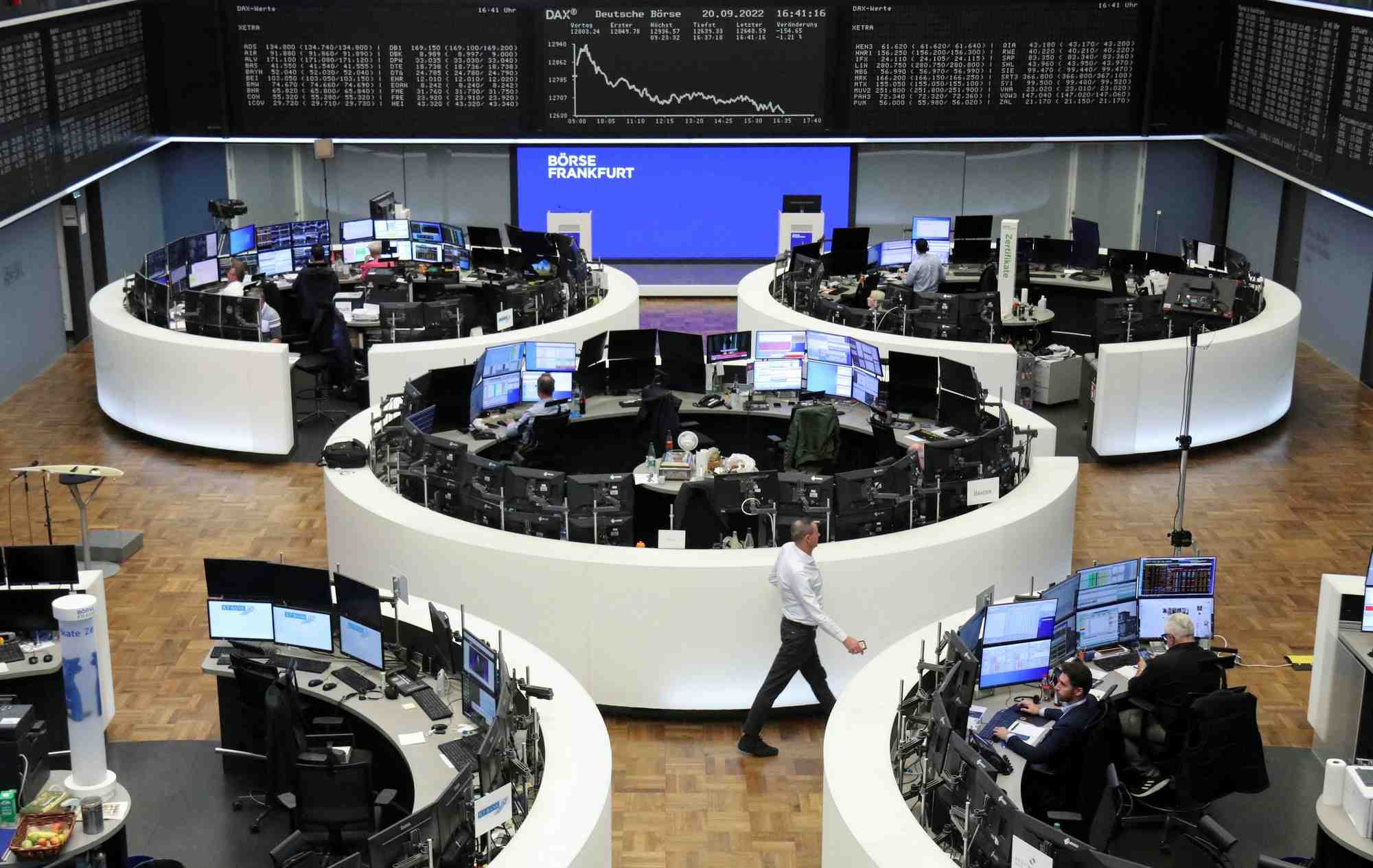 L'indice des prix des actions allemandes dax a la bourse