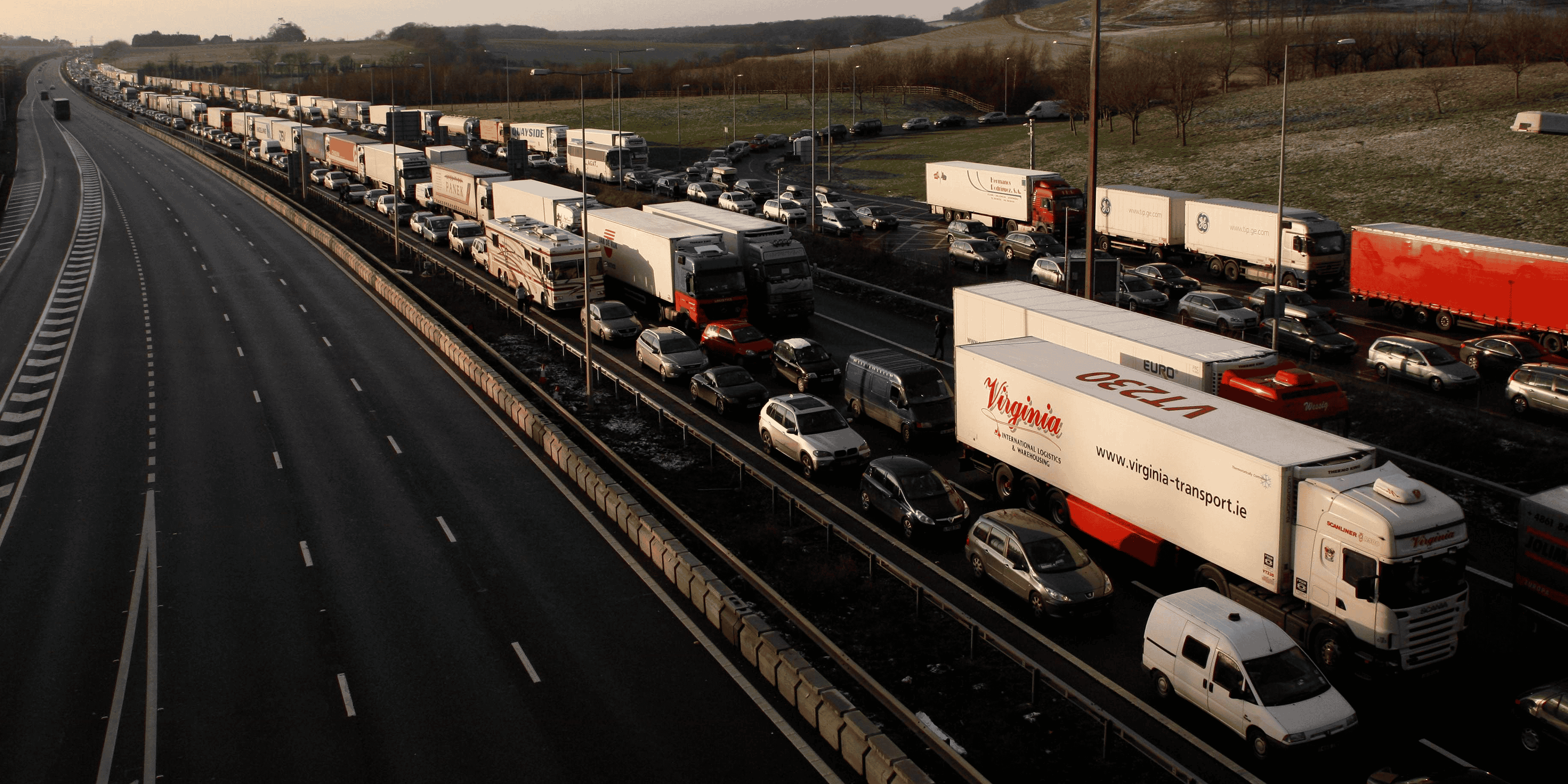 embouteillages, camions