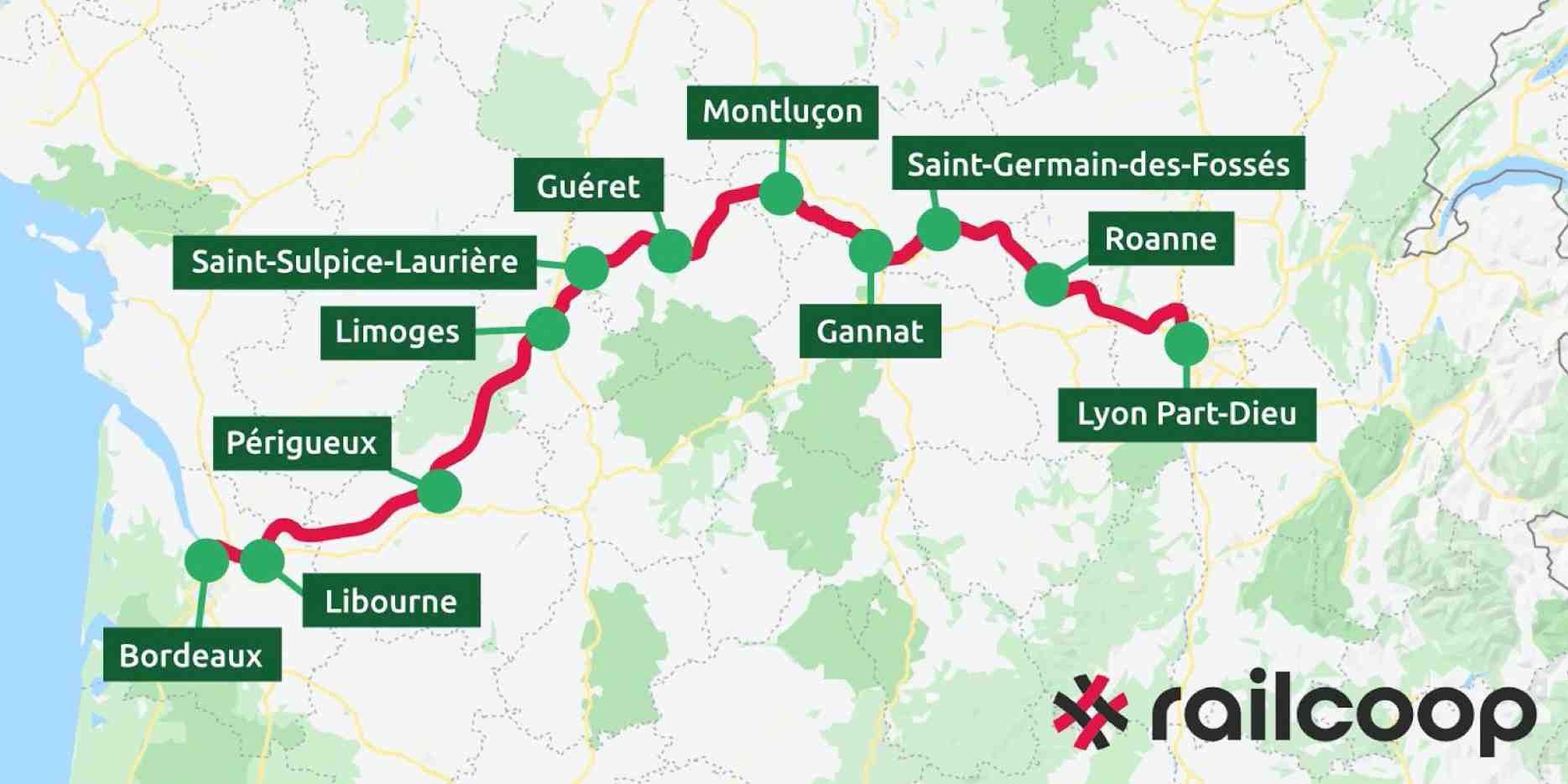 Railcoop a besoin de cinq millions d'euros pour exploiter la ligne ferroviaire entre Bordeaux et Lyon.