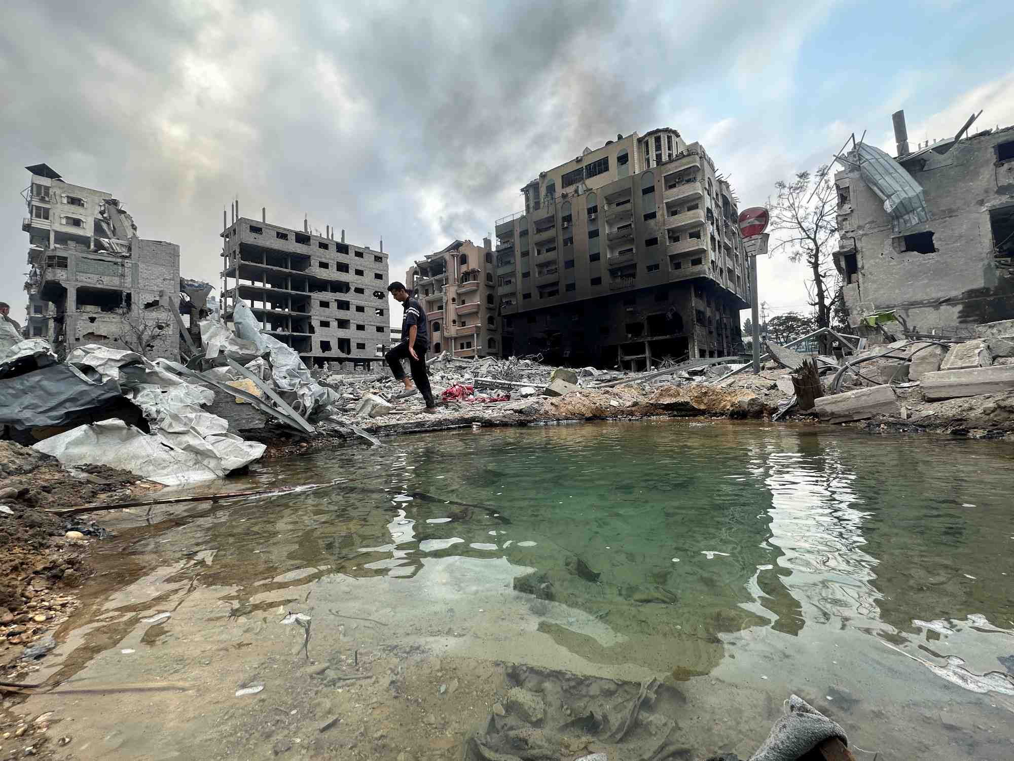 Aftermath of israeli strikes