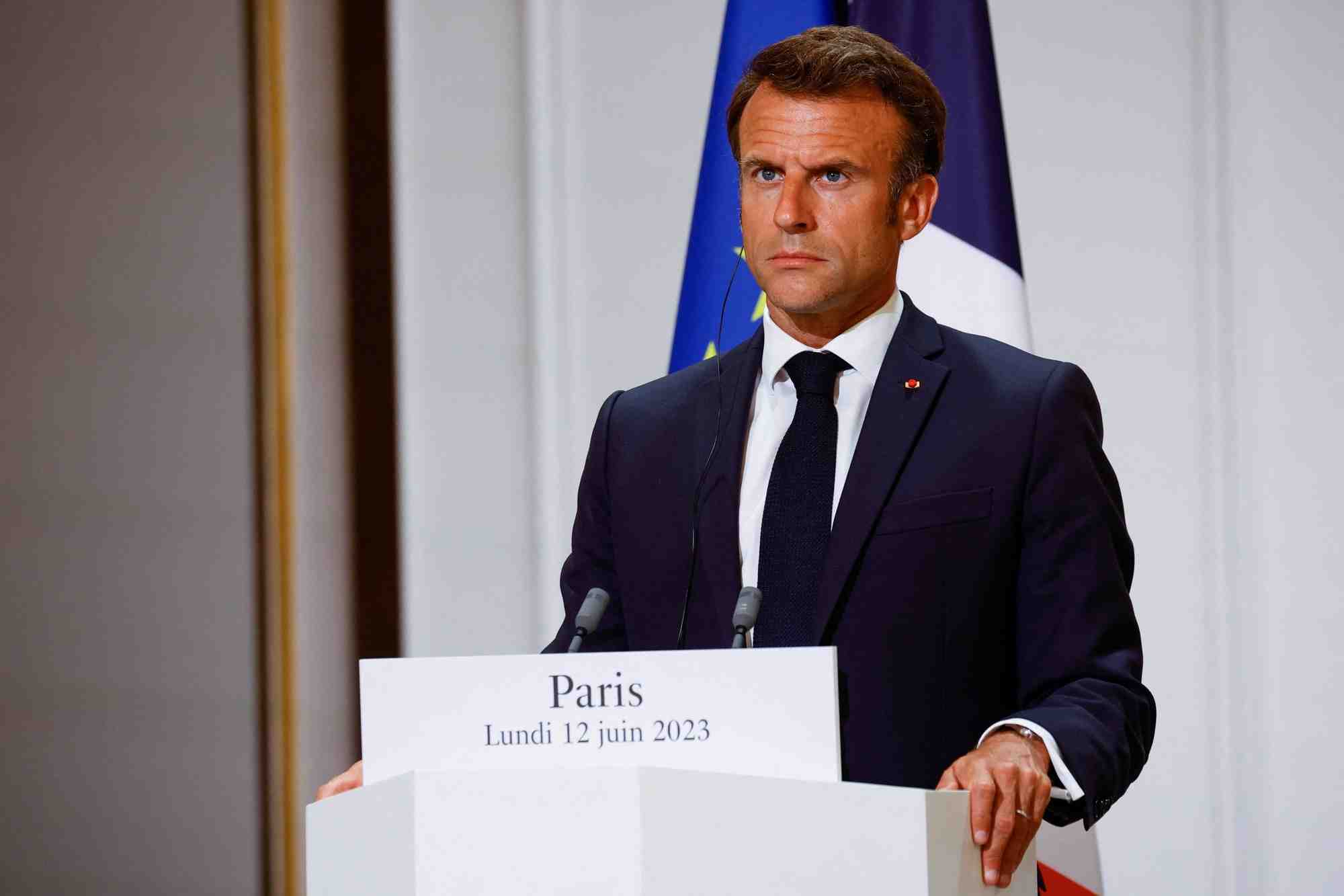 Les dirigeants allemand, polonais et francais se rencontrent a l'elysee a paris