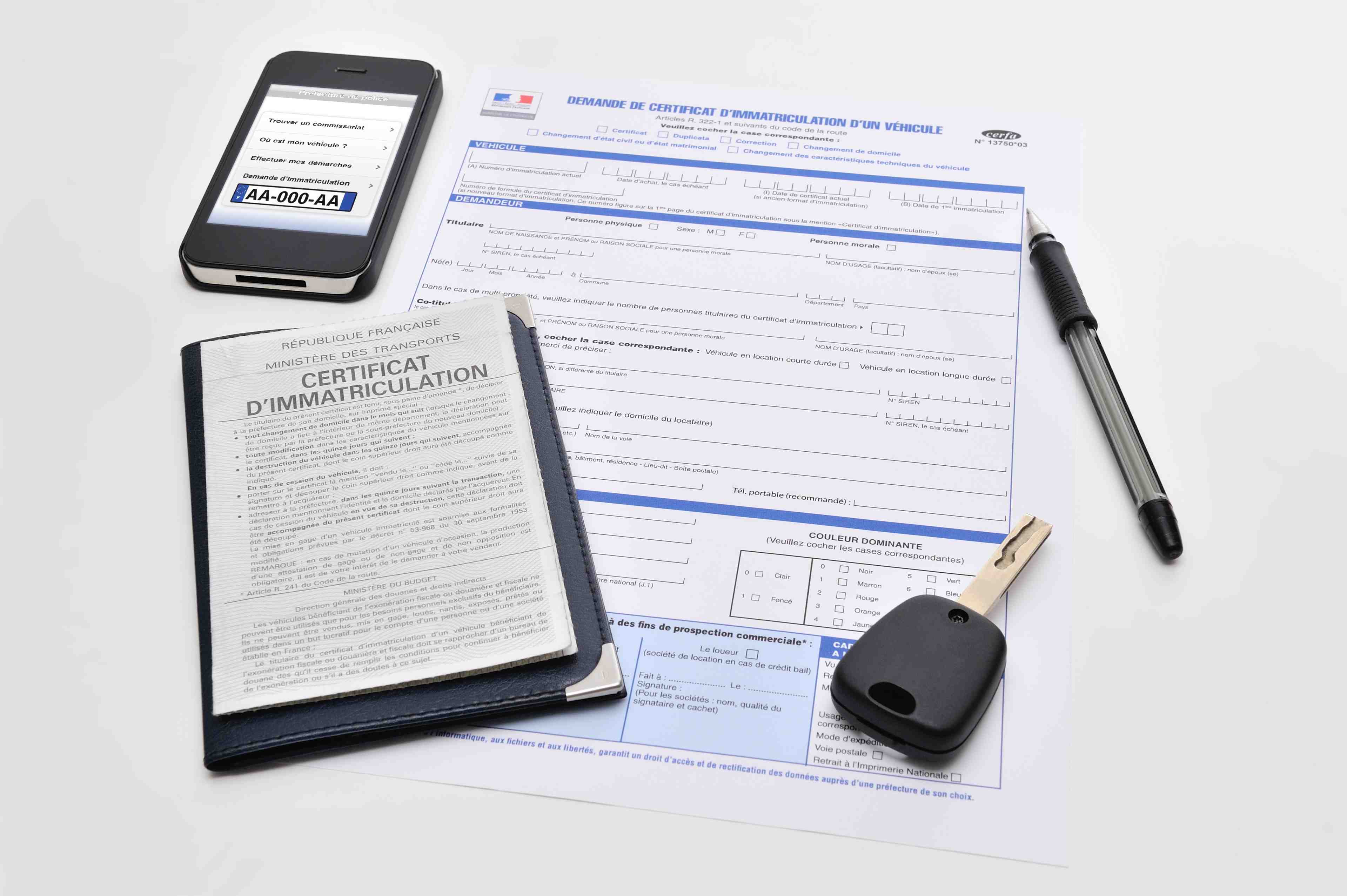 Certificat d'immatriculation