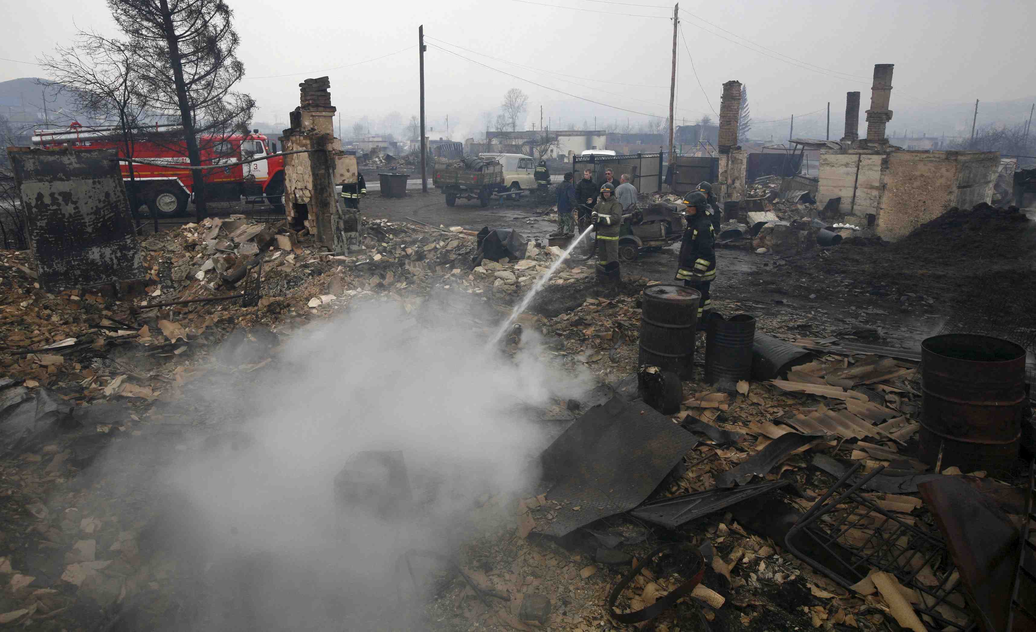 Violents incendies en siberie, 23 morts