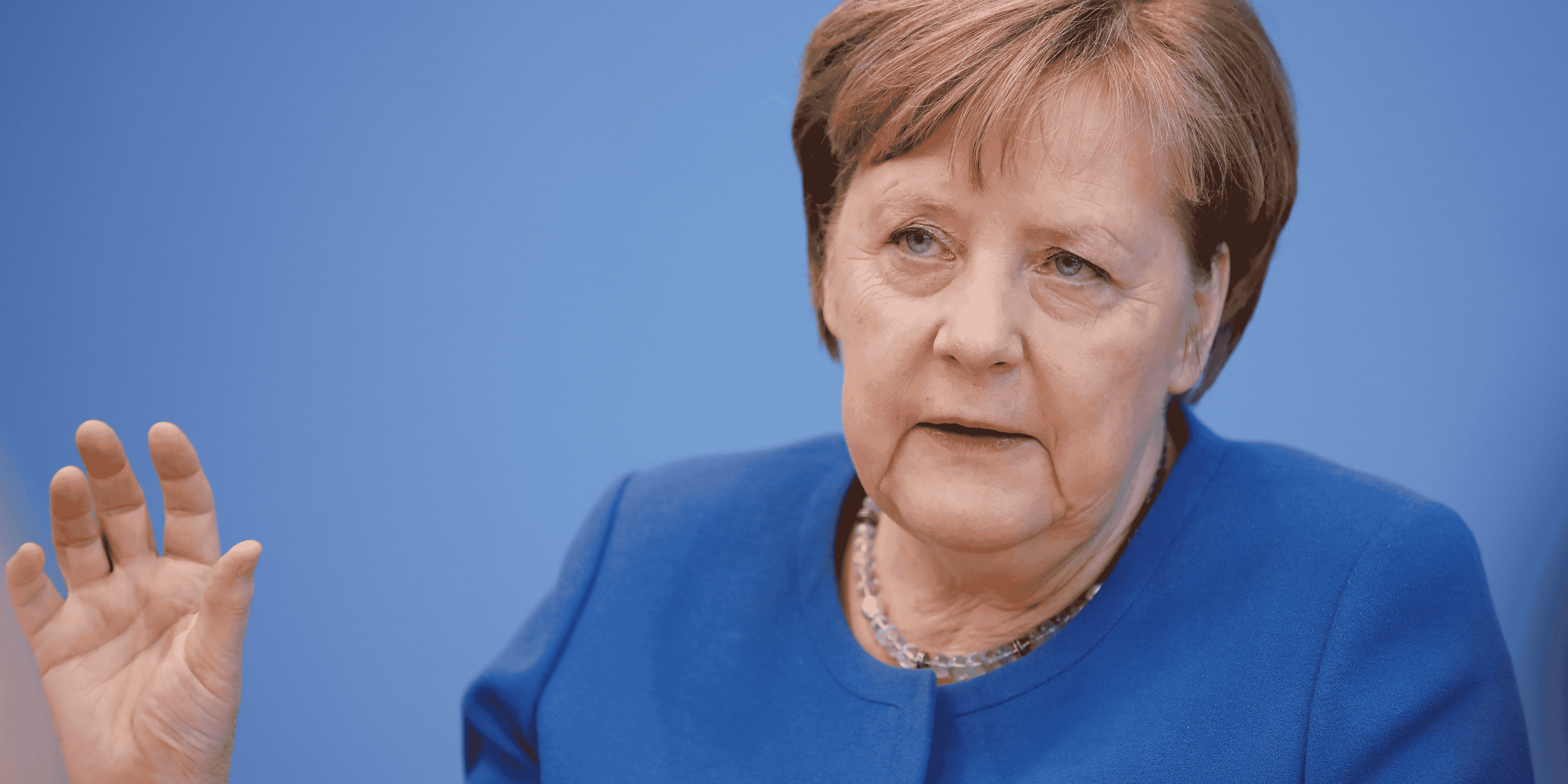 La chancelière Angela Merkel, lors d'une conférence de presse à propos du coronavirus, le 11 mars 2020, à Berlin