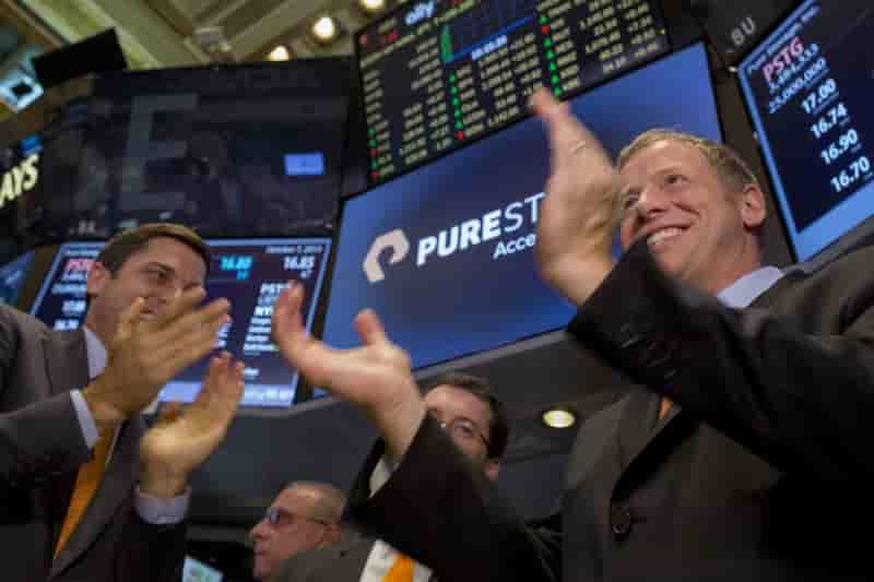 Pure storage, 1ere entree en bourse du trimestre a new york, debute en baisse