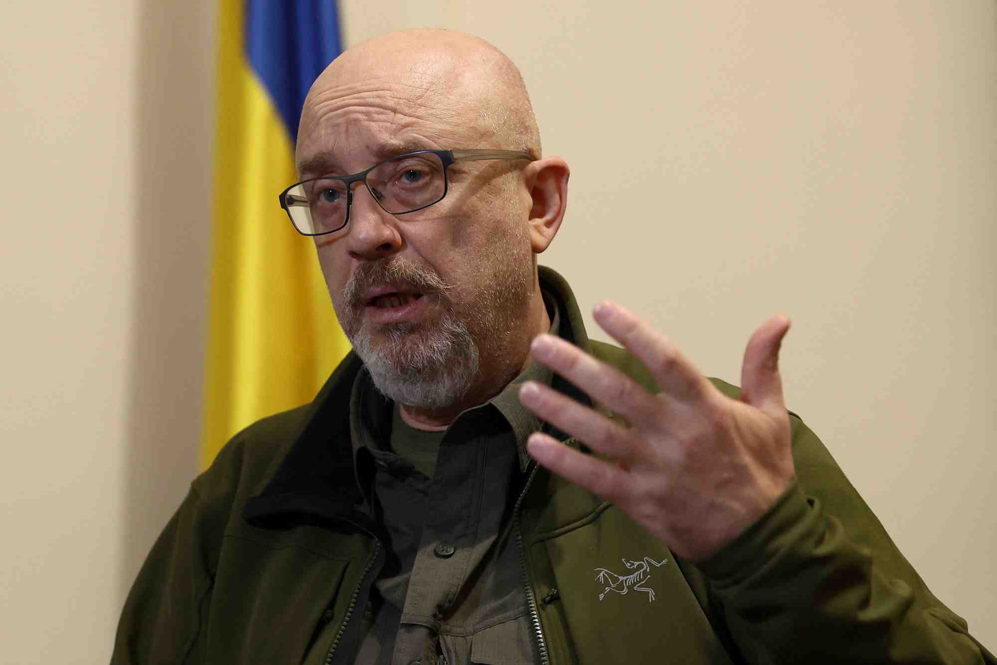 Le ministre ukrainien de la defense, oleksi reznikov, lors d'une interview avec reuters a kyiv
