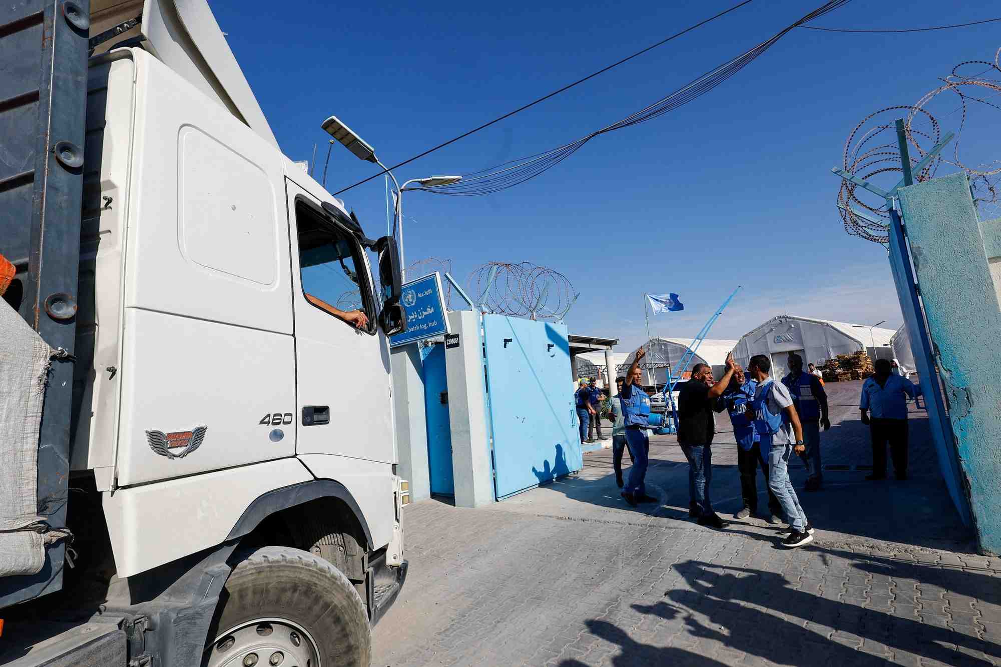Un camion d'aide humanitaire a gaza