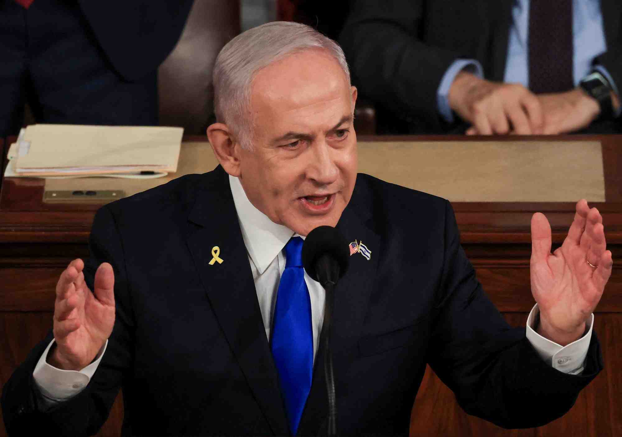 Benjamin netanyahu s'exprime devant le congres americain