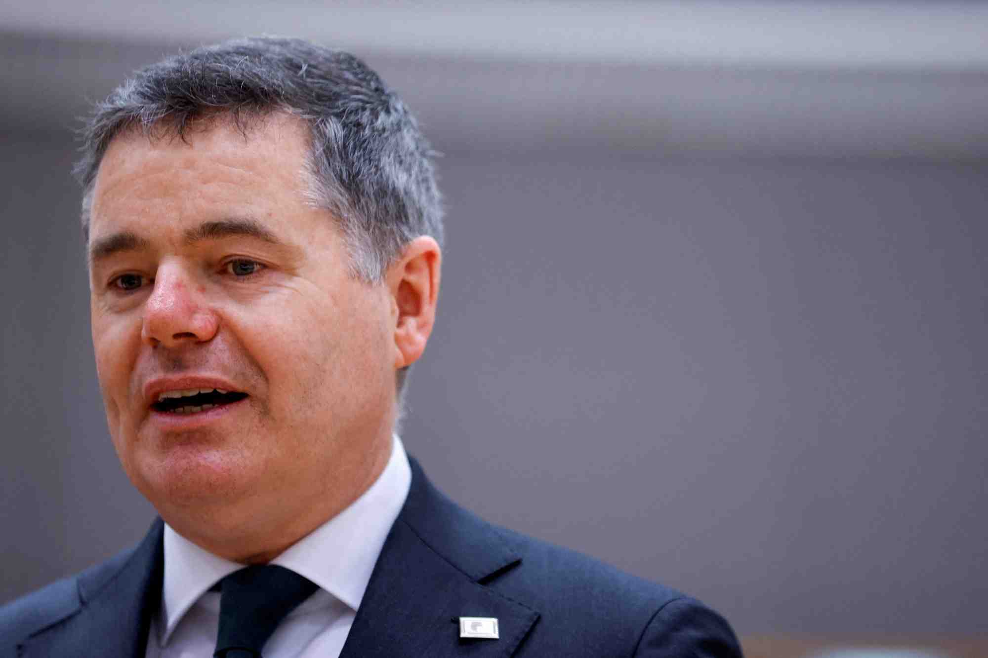 Photo d'archives: le president de l'eurogroupe, paschal donohoe, assiste au sommet des dirigeants de l'union europeenne