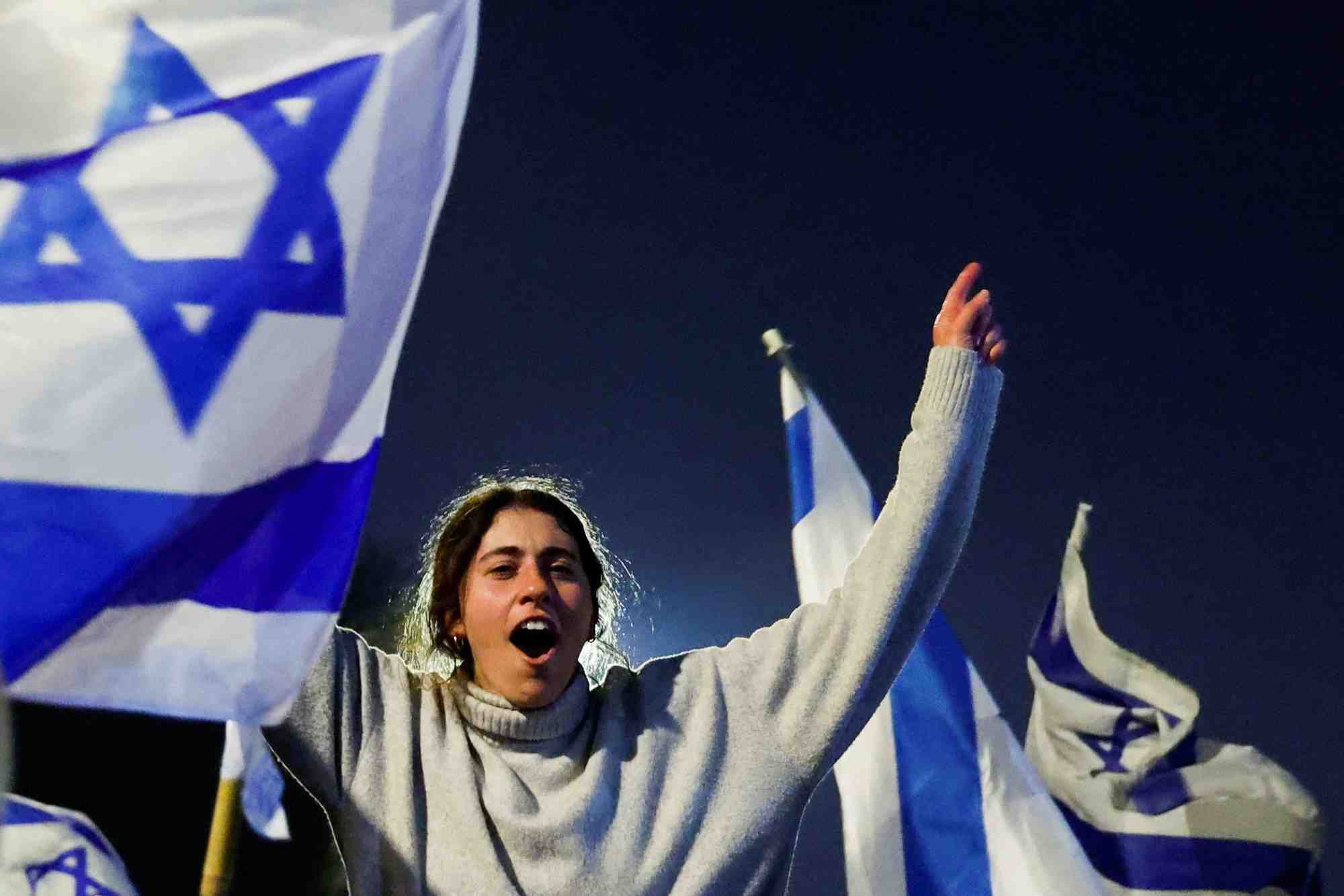 Manifestante a jerusalem, en israel