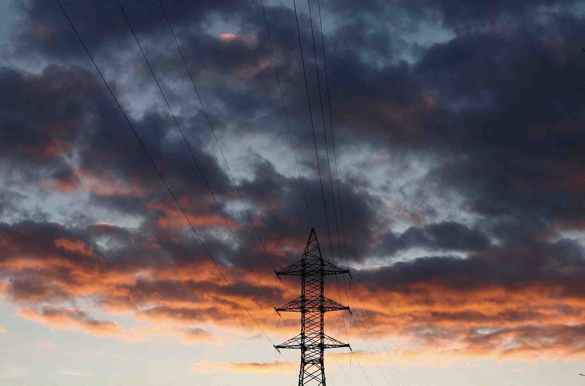 Un pylone electrique a haute tension