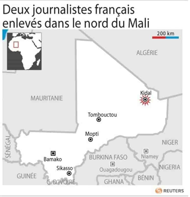 Deux journalistes français auraient été enlevés à Kidal au Mali