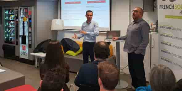 F. Salles (Matooma) et P. Nahoum (Choosit), impliqués dans la création de l'association French Tech, en dévoilent la feuille de route