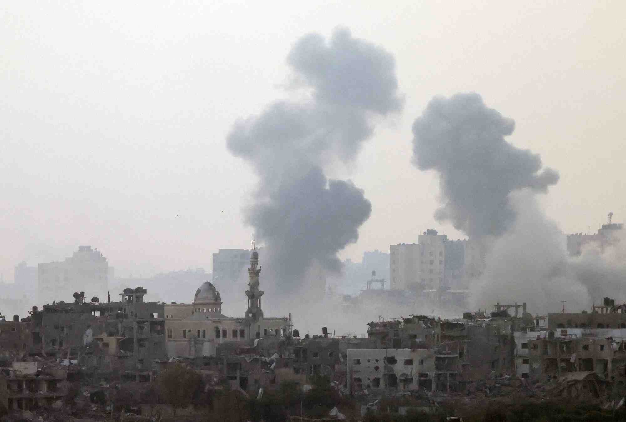 Gaza apres une frappe israelienne
