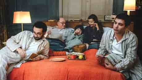 De gauche à droite : William Lebghil Michel Blanc, Ethan Chimienti, Dominique Reymond, Aurélien Gabrielli.