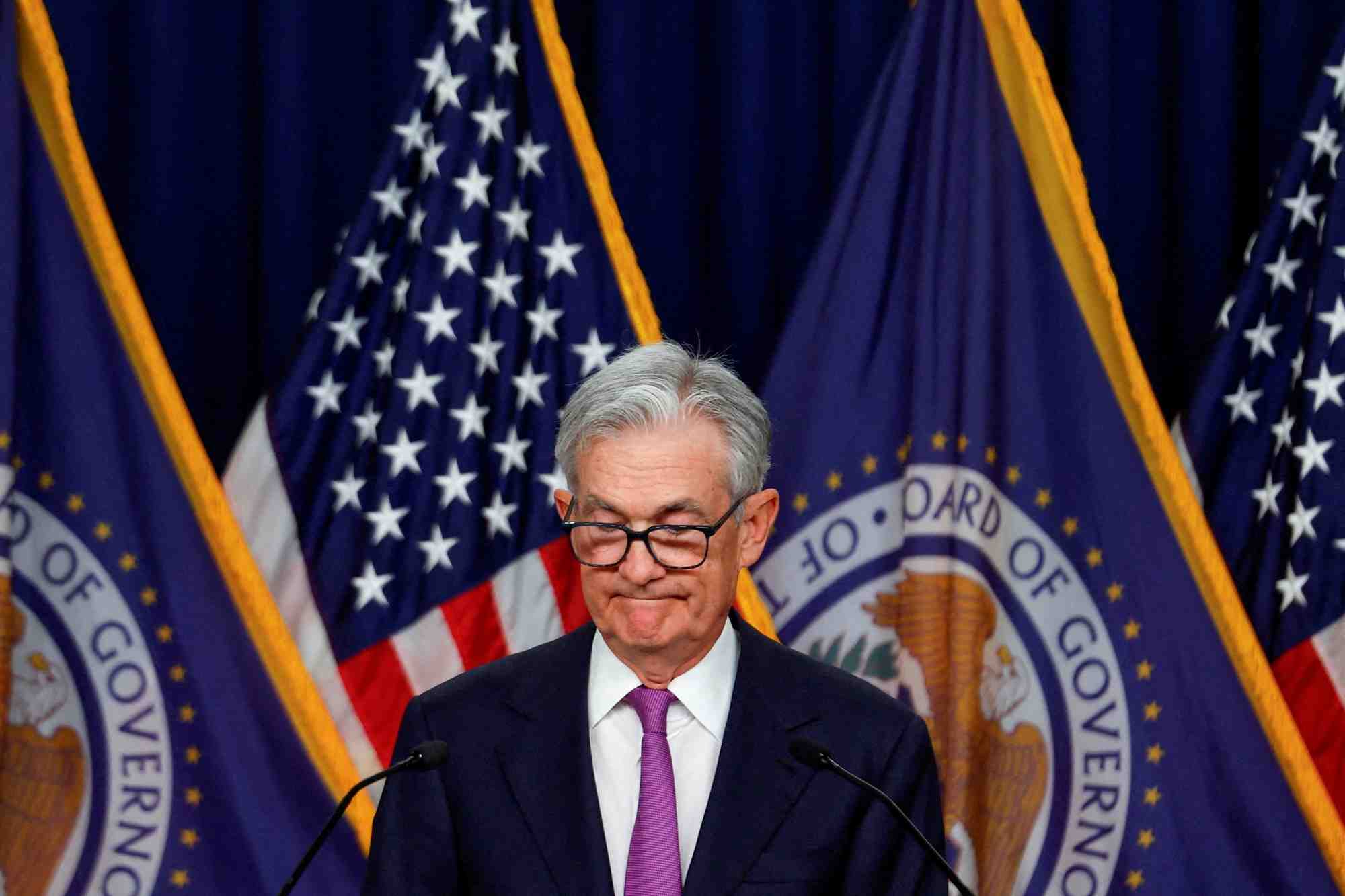 Photo du president de la reserve federale (fed) jerome powell