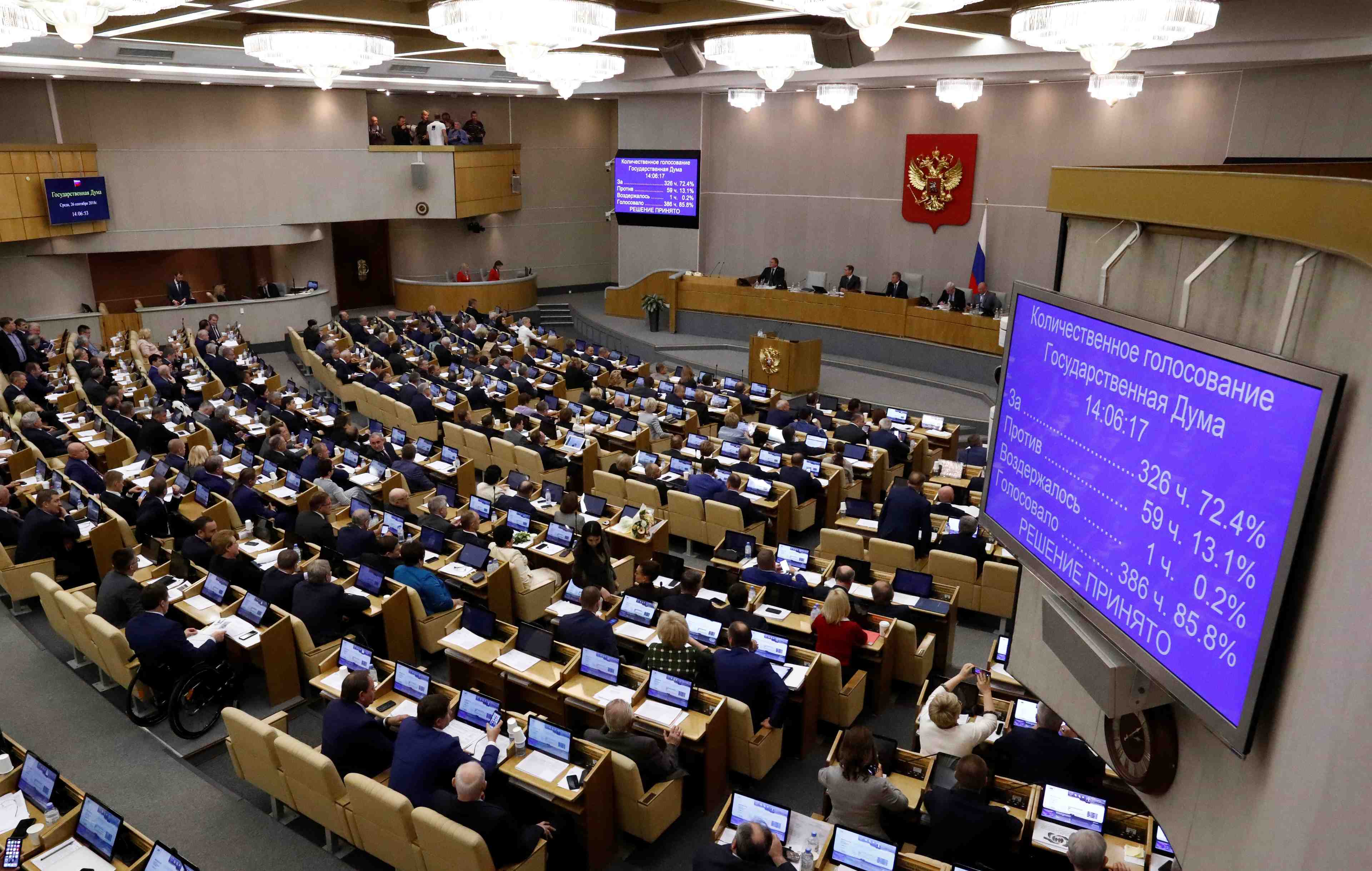 Russie: la reforme des retraites votee en 2eme lecture