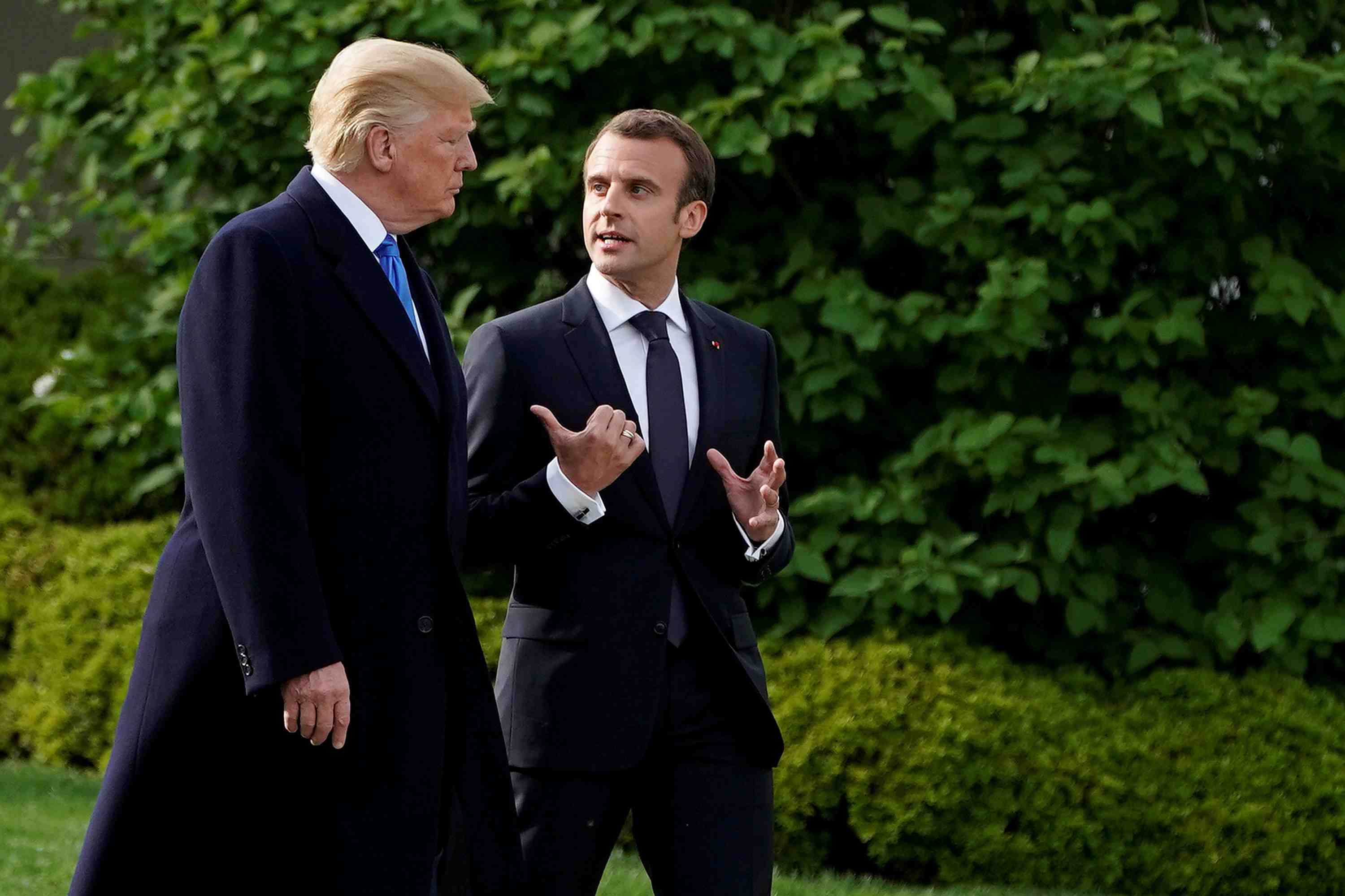 Macron et trump ont parle "stabilite au moyen-orient"