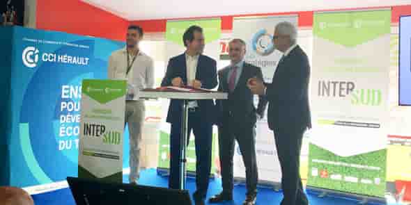 T. Bourio (Suez), A. Deljarry (CCI 34), D. Katzenmayer (Airbus), A. Di Crescenzo (CCI Occitanie)