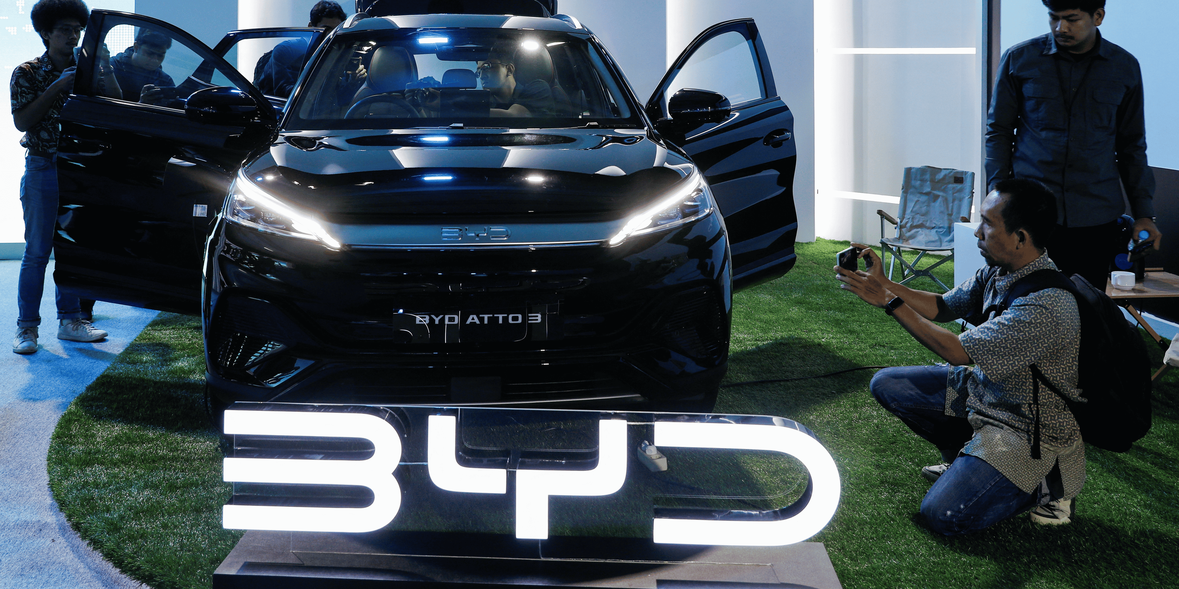 Une voiture de byd lors de son lancement