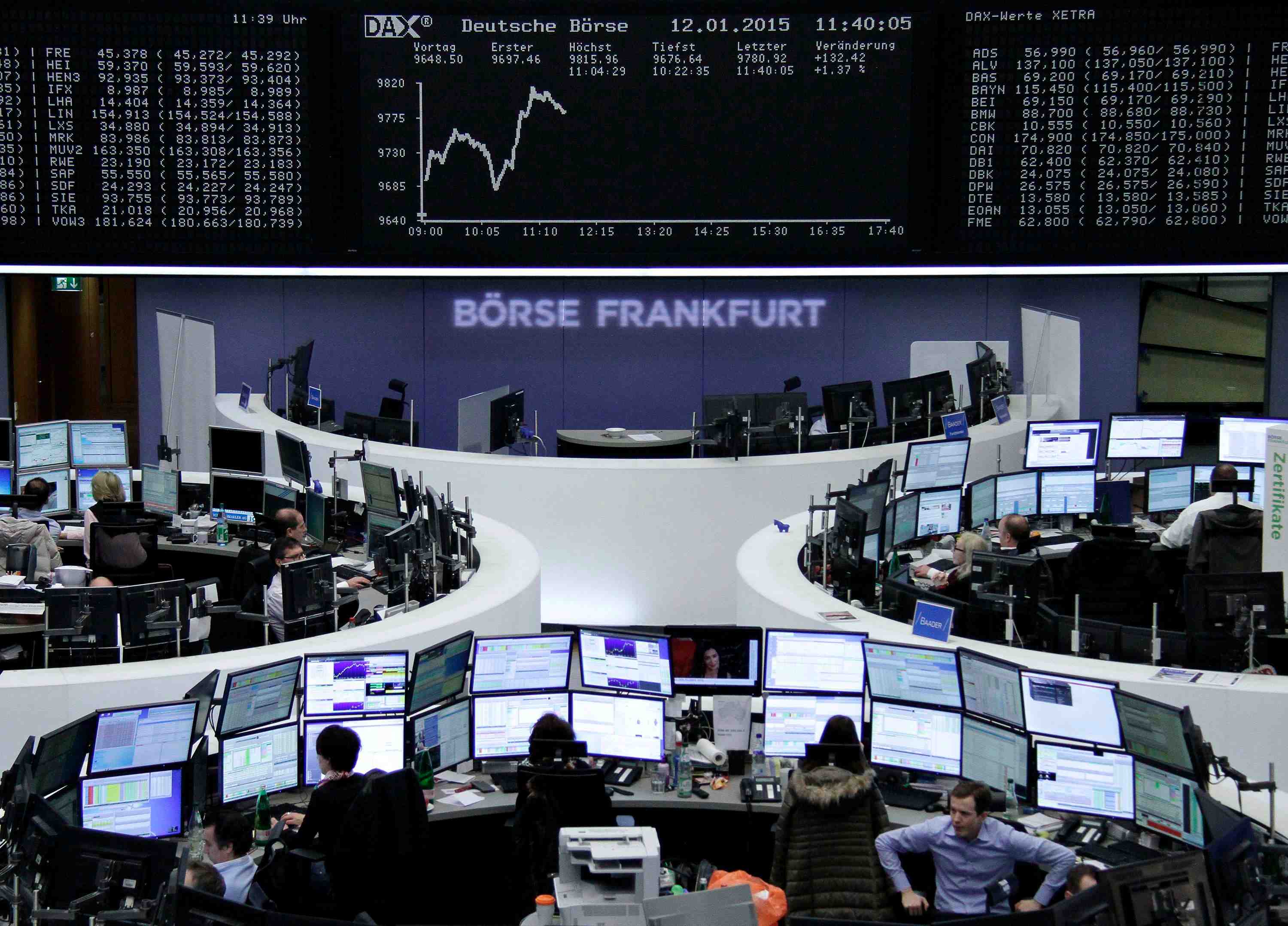 Les bourses europeennes toujours en nette hausse a la mi-seance